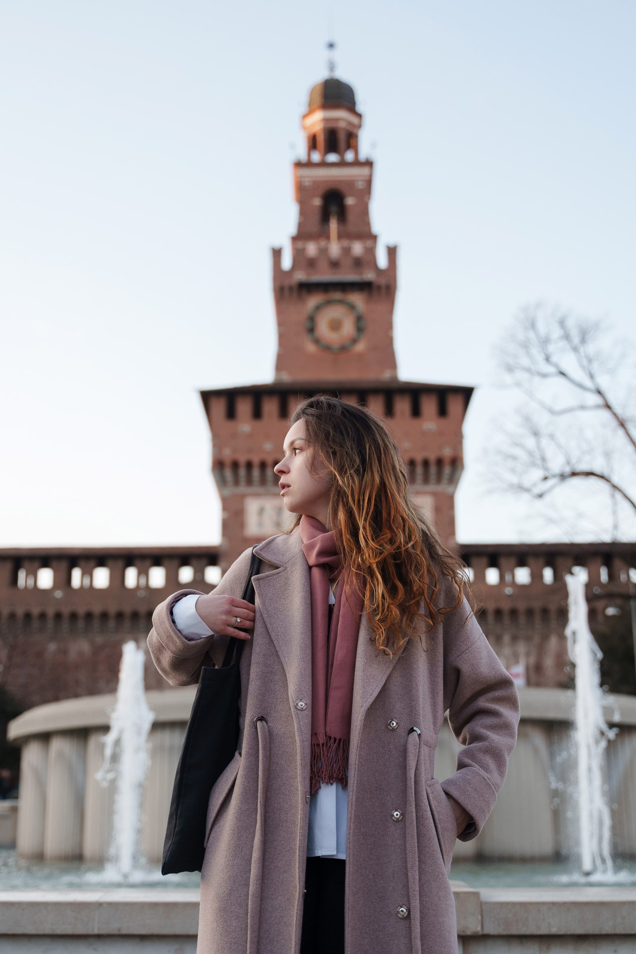 In front of Castello Sforzesco, one of Milan’s historic landmarks