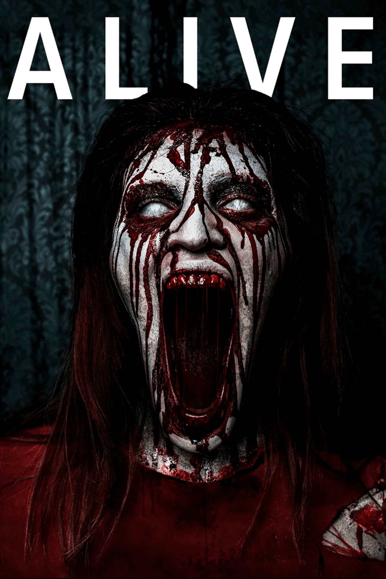 Alive escape room poster — immersive horror scenario with real weather effects, adapted for global resorts and hotels