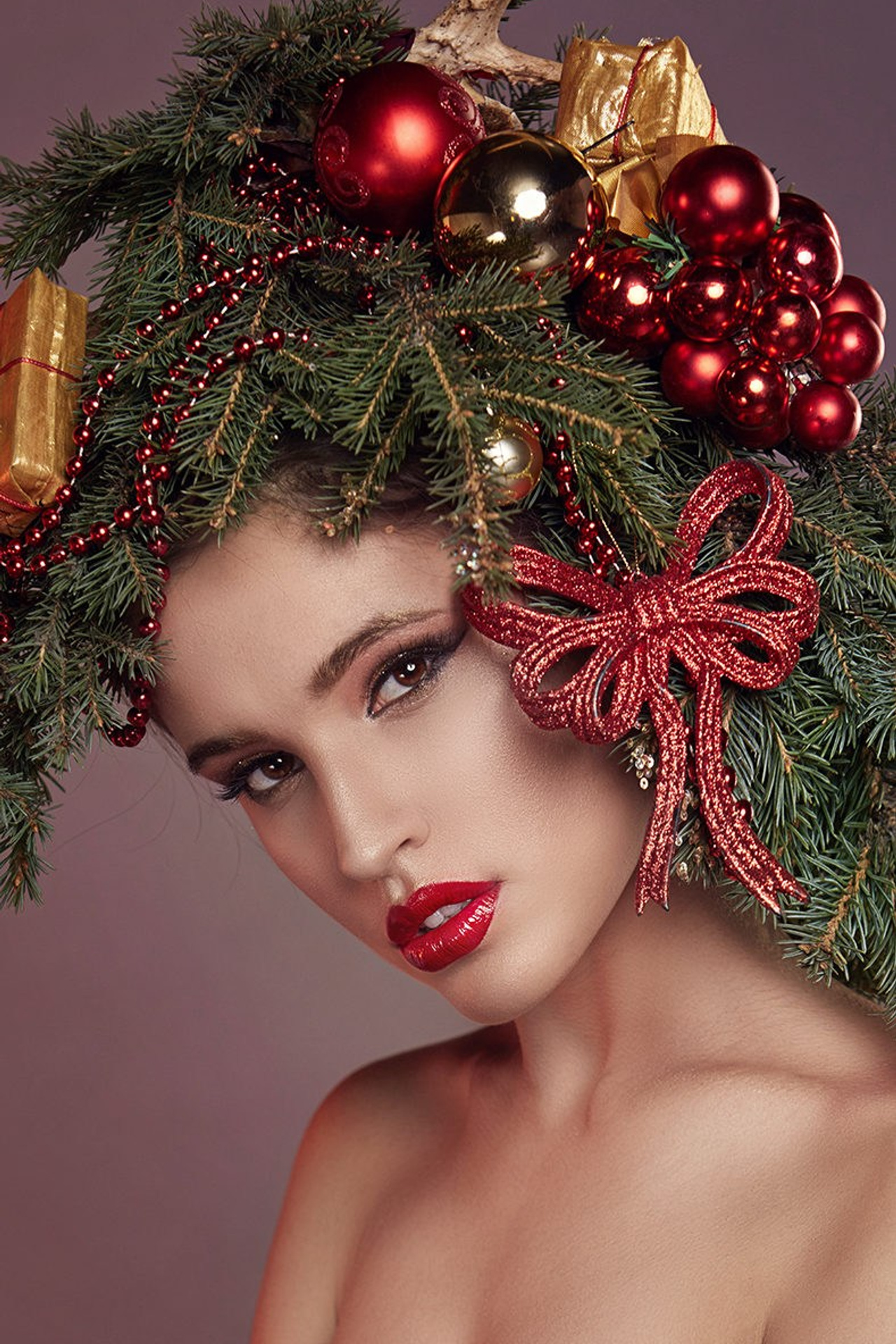 Séance photo de Noël en studio. Photographe professionnelle de la ville d’Auxerre - Ekaterina Mathieu