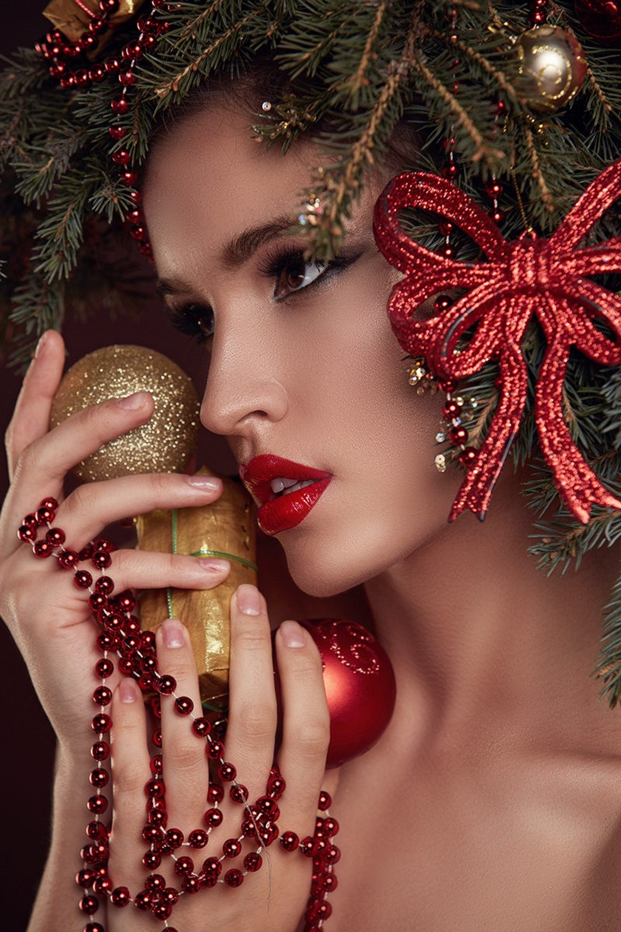 Séance photo de Noël en studio. Photographe professionnelle de la ville d’Auxerre - Ekaterina Mathieu