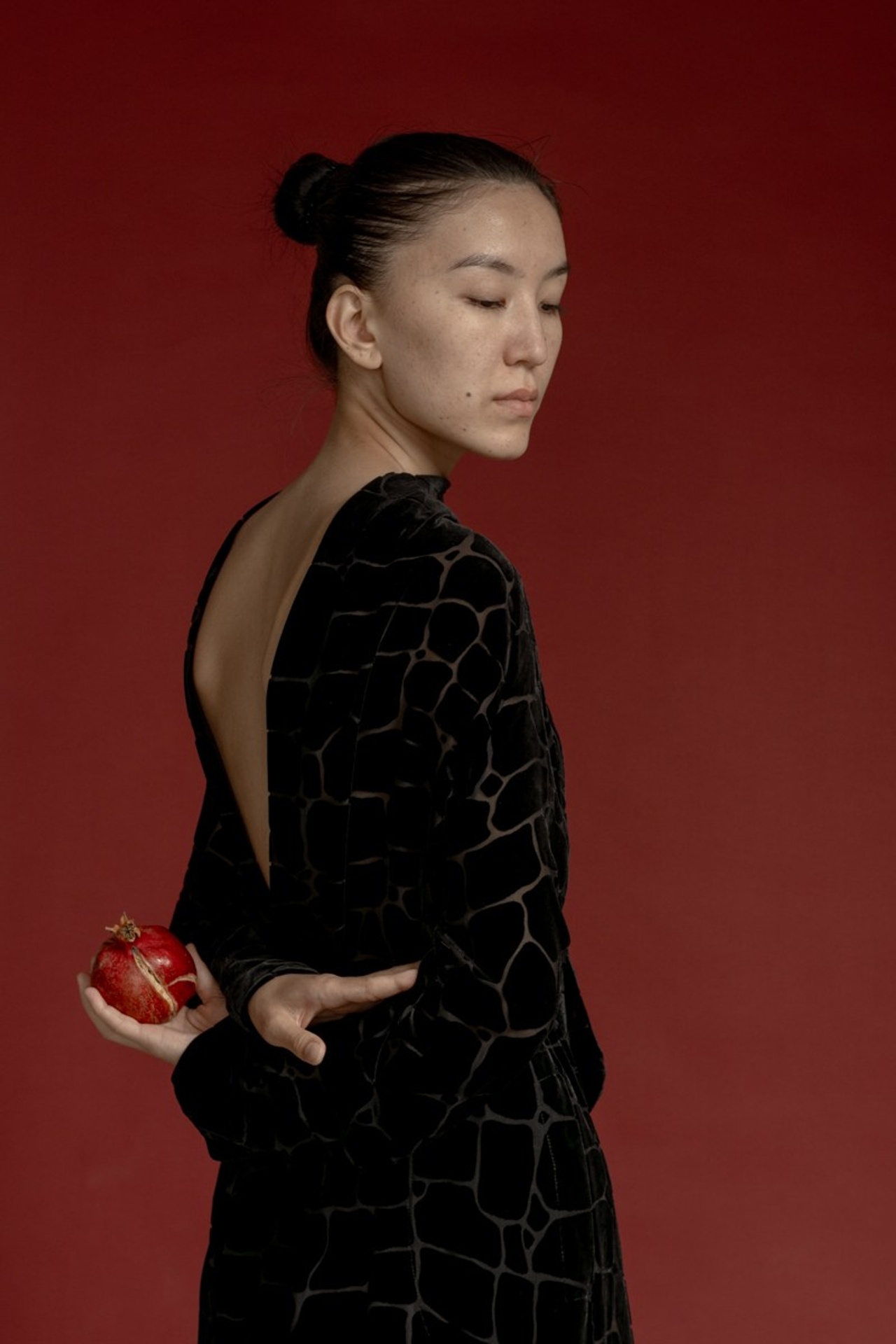 Conceptual fine art portrait from the “My Japan” series exploring emotional restraint, vulnerability and symbolic minimalism.