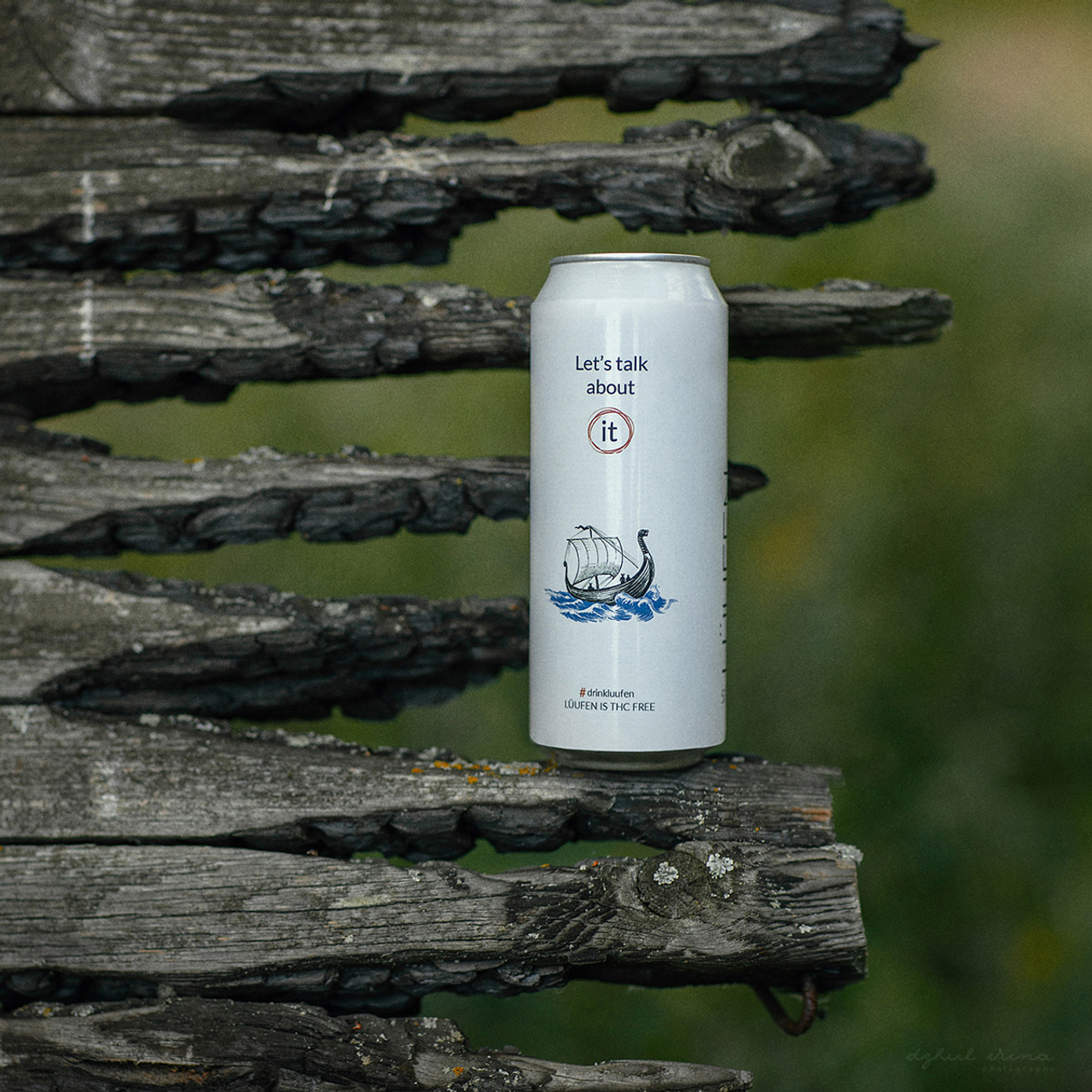 Shooting for the brand. Vikings drink LUUFEN. Symbol Ship