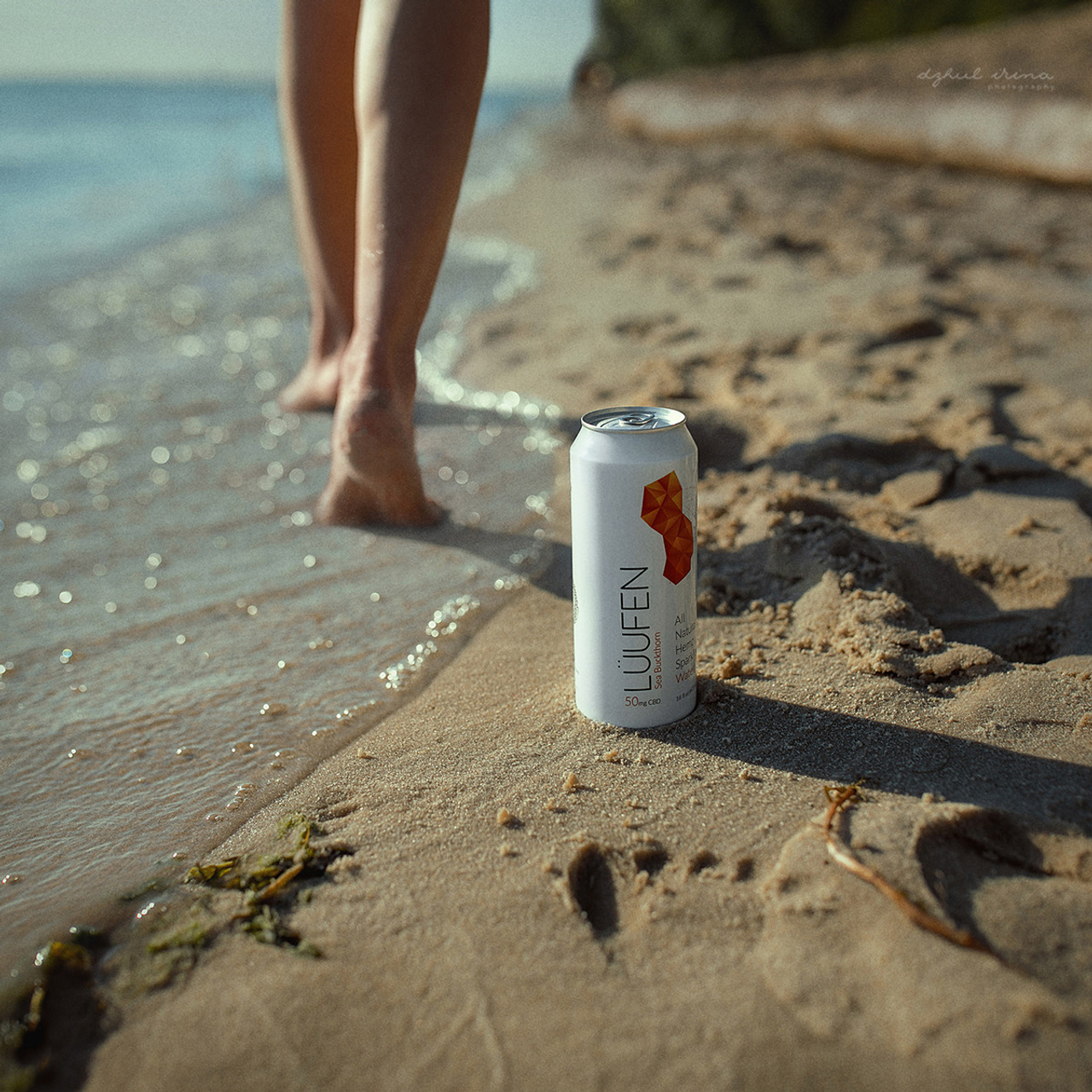 Shooting for the brand. Vikings drink LUUFEN. Symbol Compass