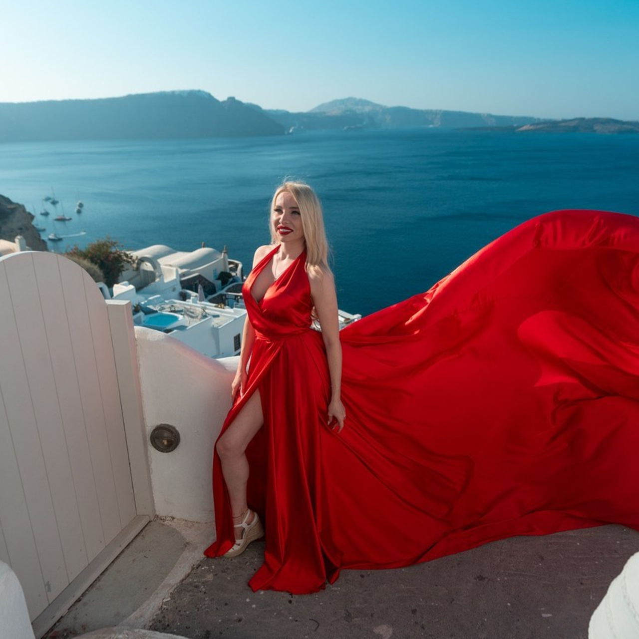 Flying Dress Santorini Photographer | SokoLOVE — Book 2026