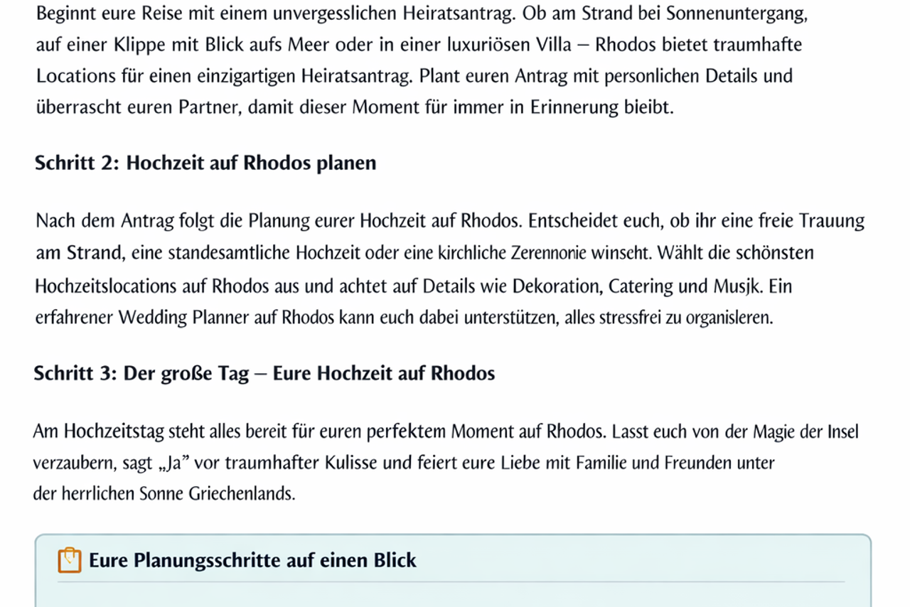 Blog. Heiraten auf Rhodos | Deutschsprachige Hochzeitsplanerin Griechenland