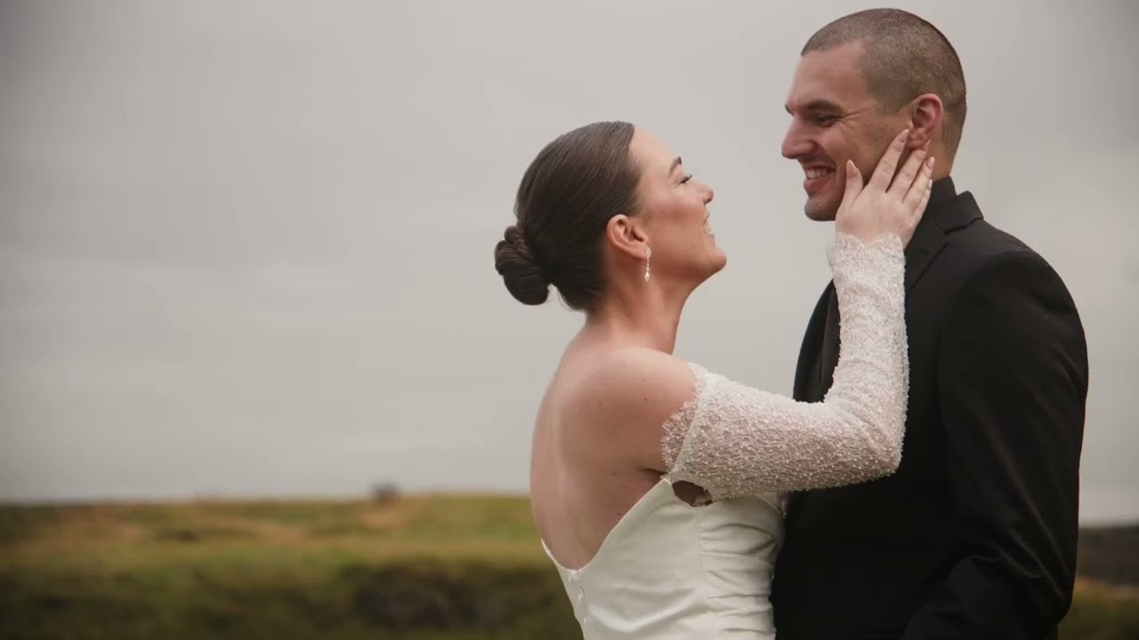 Elopement at epic icelandic waterfall Háifoss |Olivia & Damen. Iceland elopement photographer & videographer| Nikolaichik Photo