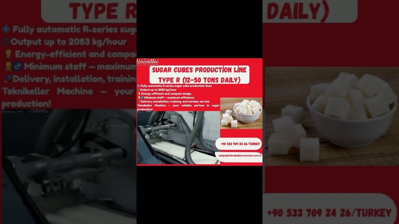 Оборудование для производства сахара-рафинада в Ташкенте, Узбекистан — Teknikeller Machine (Турция)