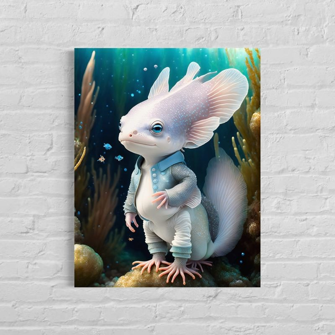 “Baby Axolotl” TIFF/Digital art print file