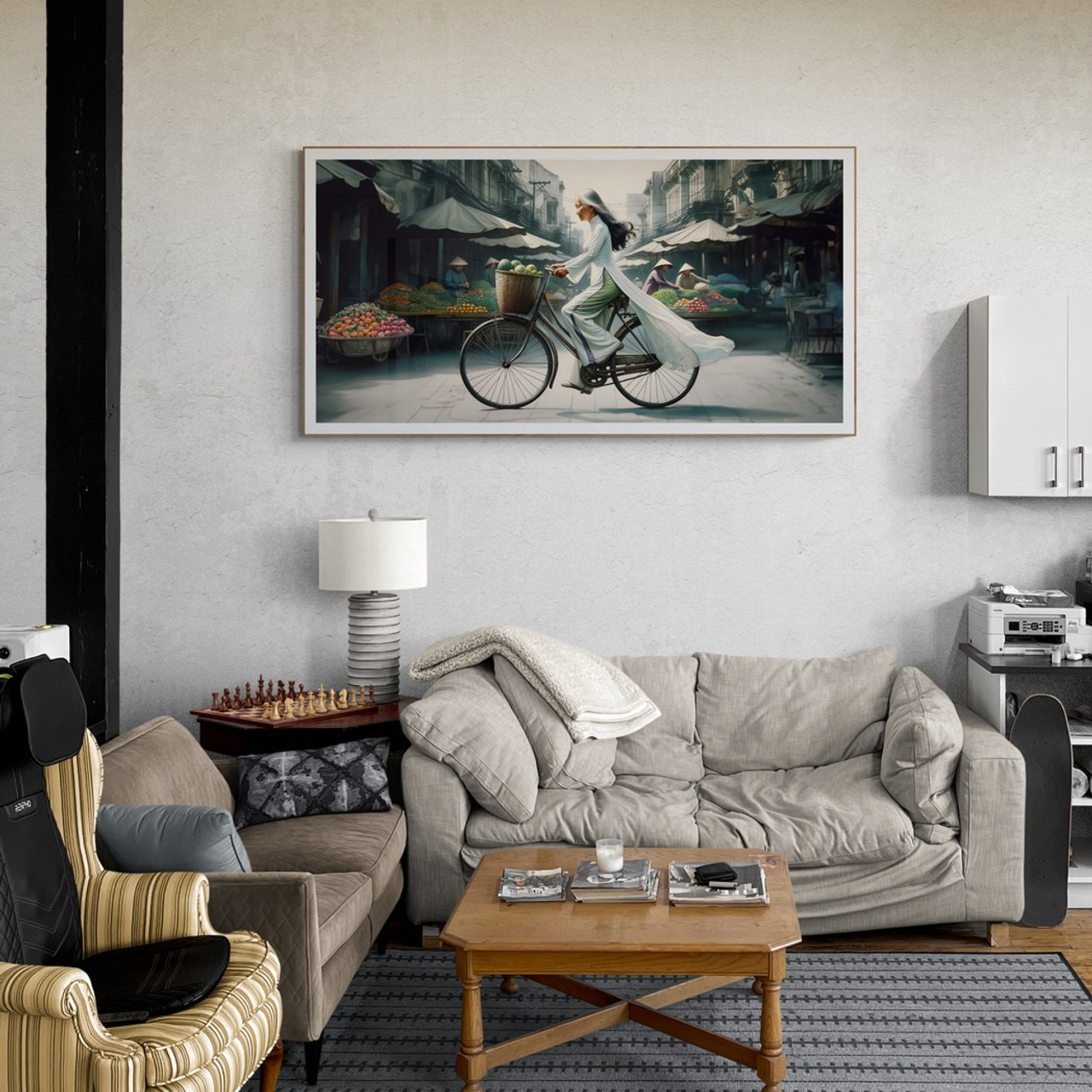 “On Sunday” Digital art — asian style/ TIFF. AI Photo Retoucher and Image Restorer Zhanna Ognivo