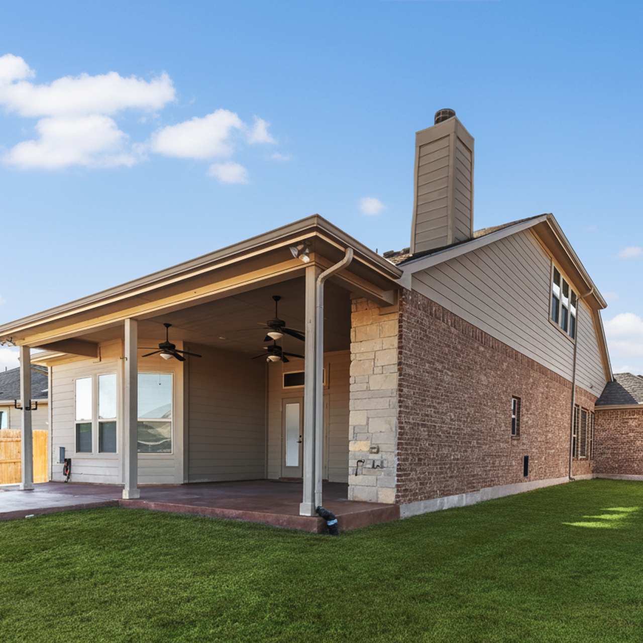 Modern residential home exterior real estate photo  Austin Texas