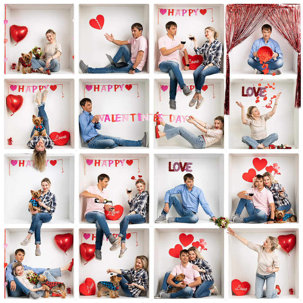 Katya and Dima. Shooting in a box