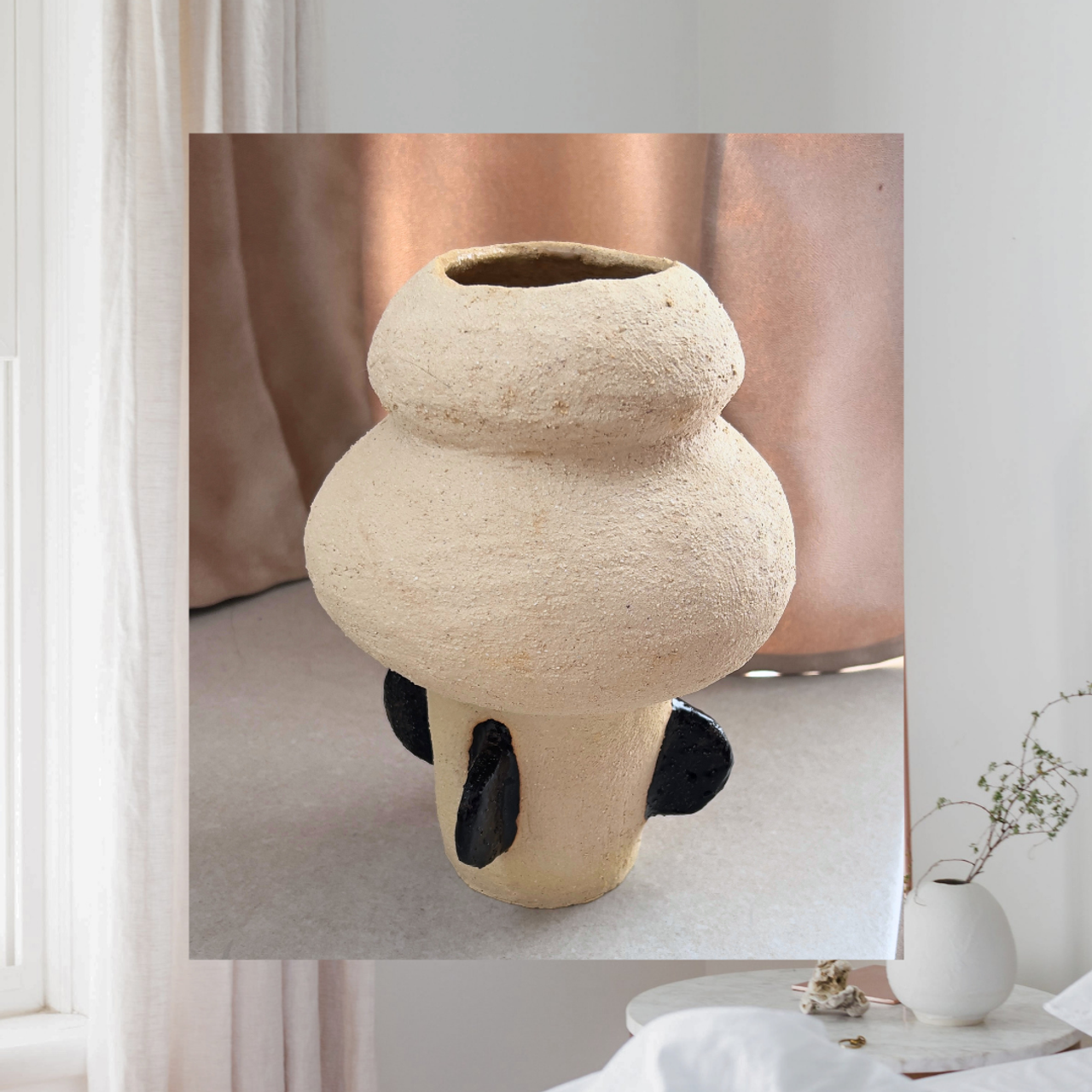 Wabi-sabi vase. ReefCeramics, based in Nicosia, is a creative hub where handcrafted ce