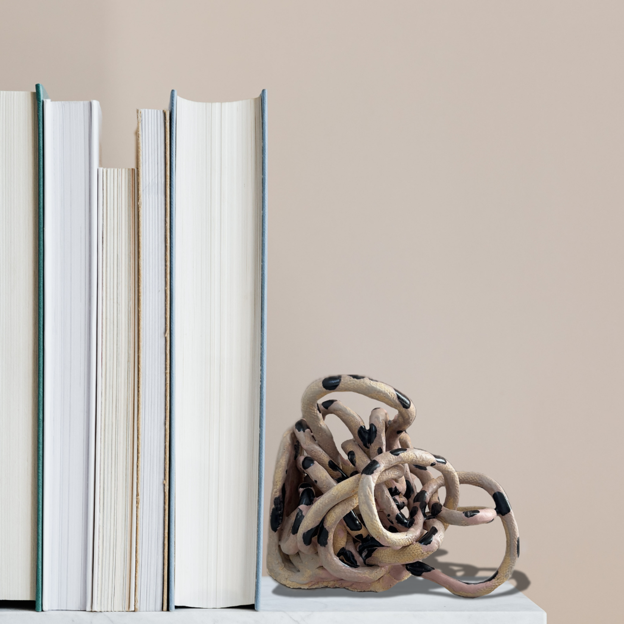 Sculptural book stopper. ReefCeramics, based in Nicosia, is a creative hub where handcrafted ce