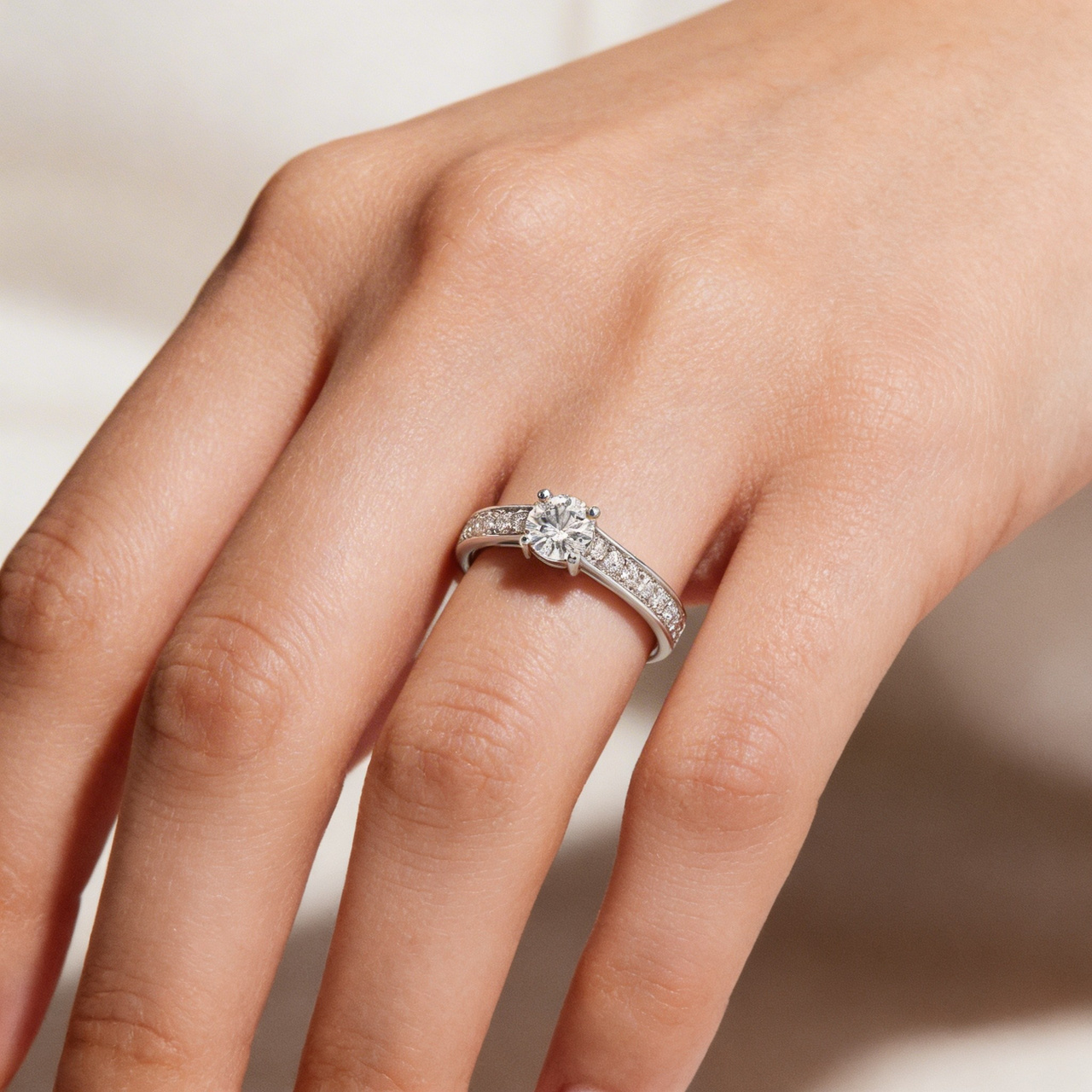 Gold rings shot in series for catalogue