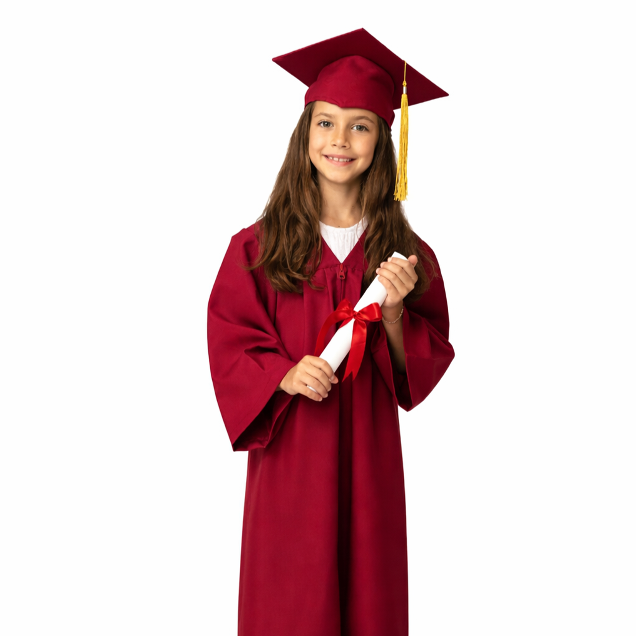 Детски комплект тъмно червен. 🎓 Togiishapki.bg — Тоги и академични шапки за дипломиране на студенти, ученици и деца