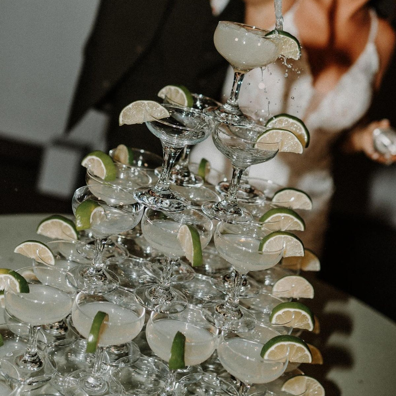Tequila shots and celebration details for a Casino Royale inspired luxury wedding editorial