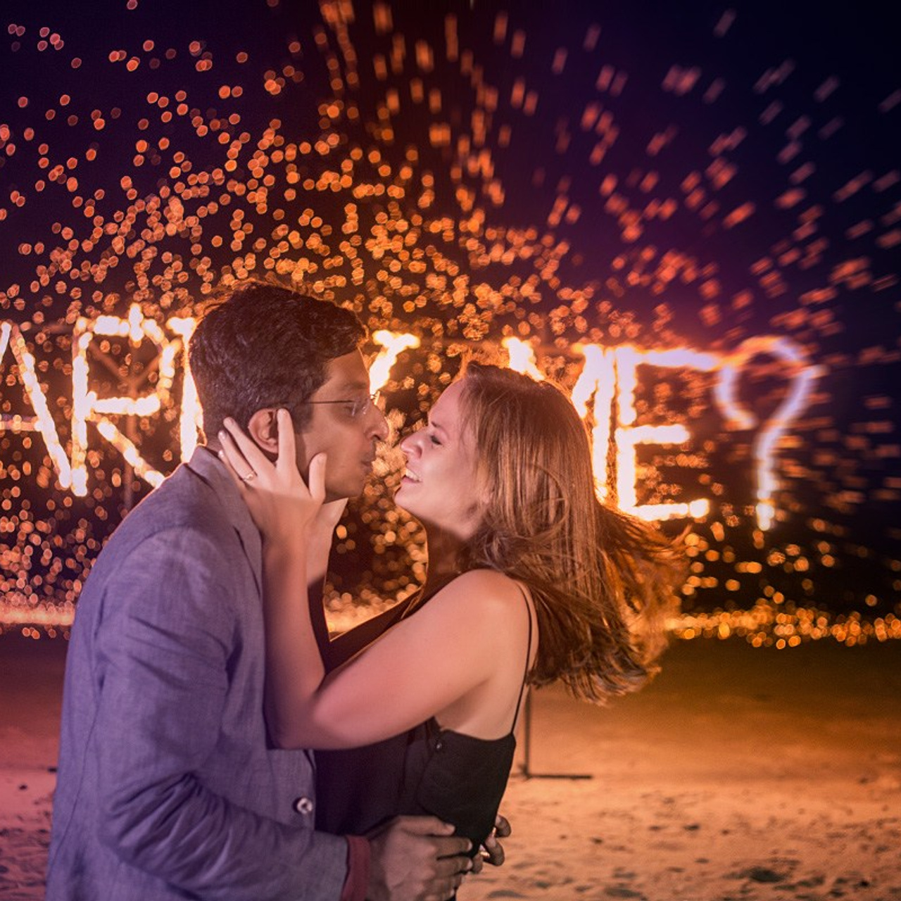 Photo. Romantic proposal on Koh Samui, Thailand