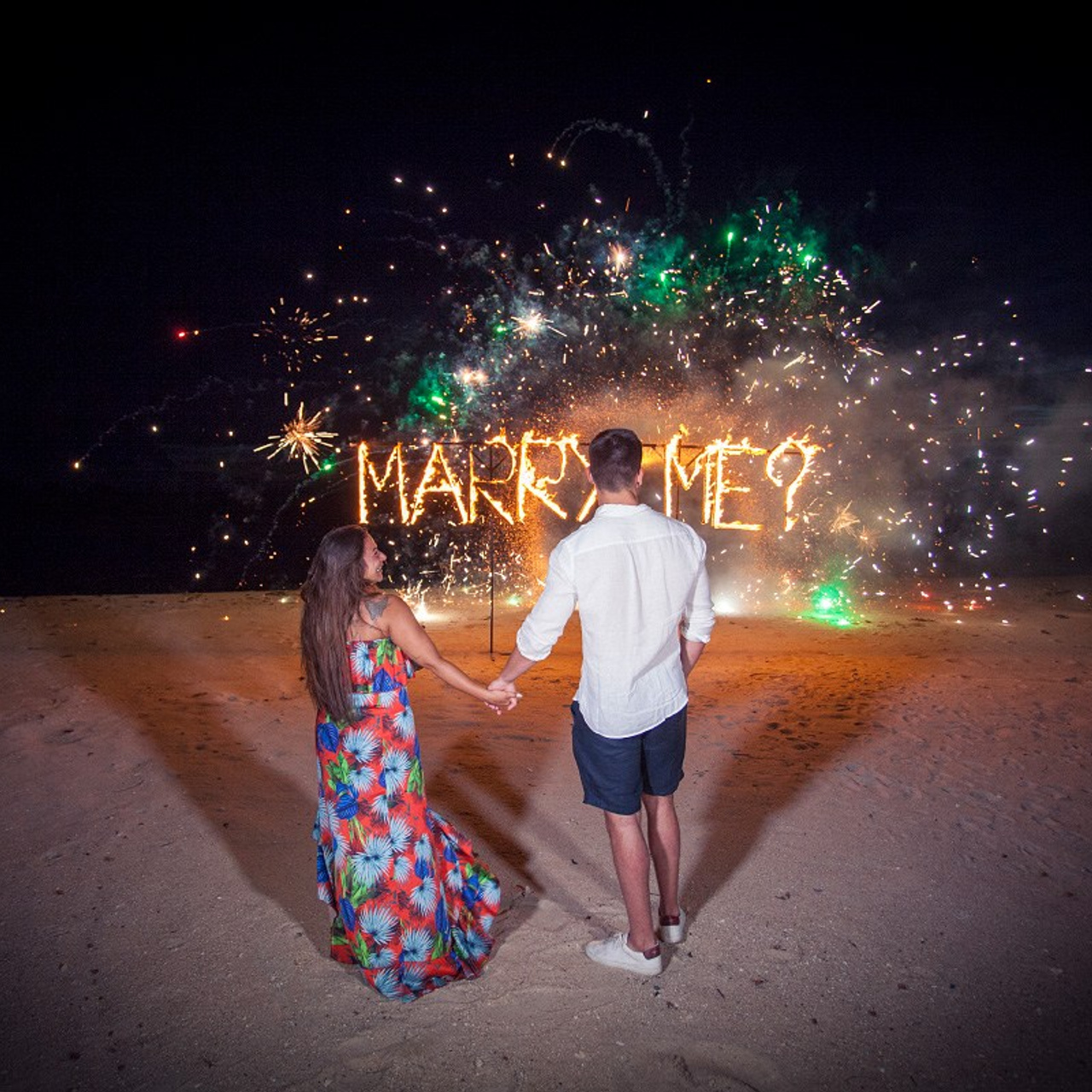 Photo. Romantic proposal on Koh Samui, Thailand