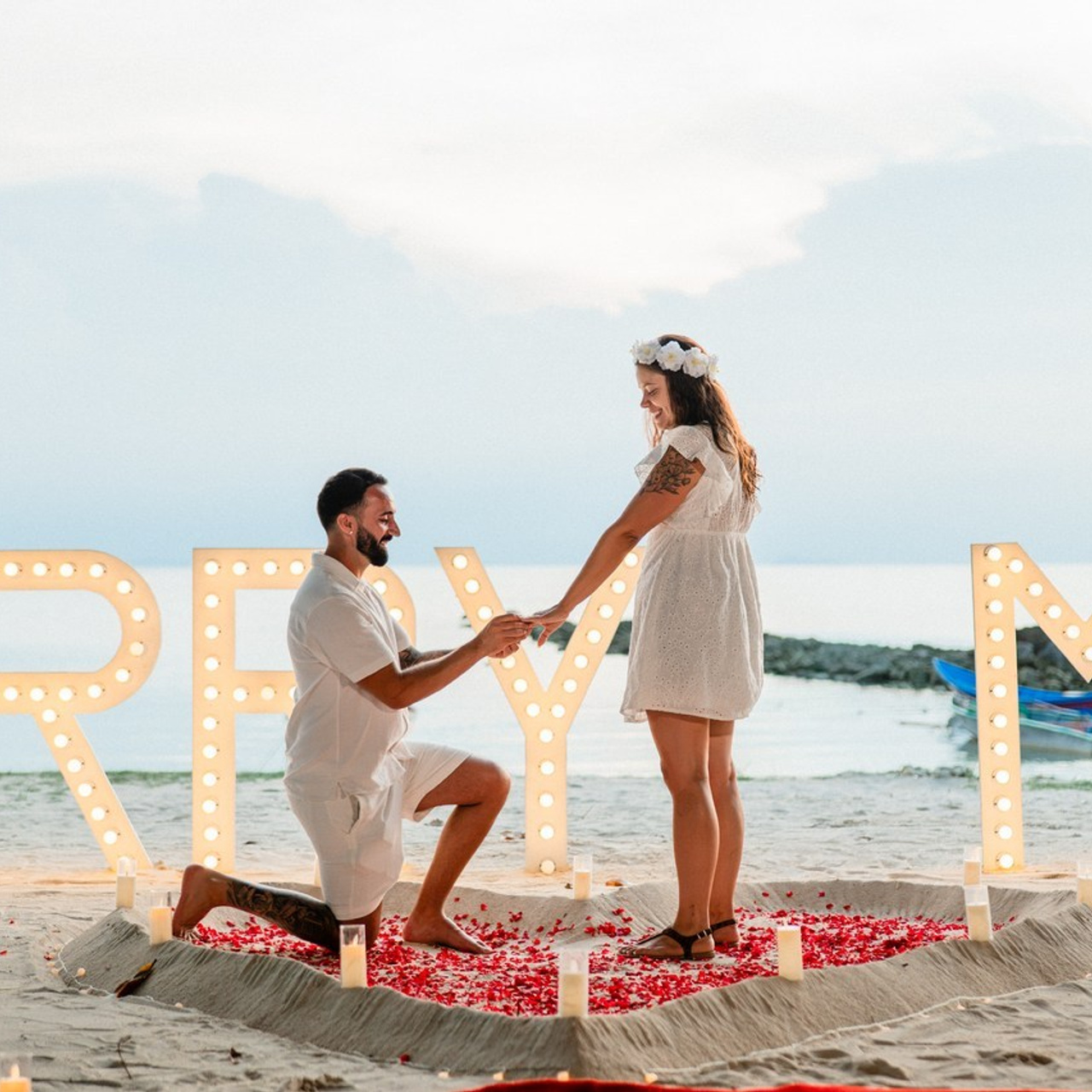 Romantic proposal on Koh Samui, Thailand