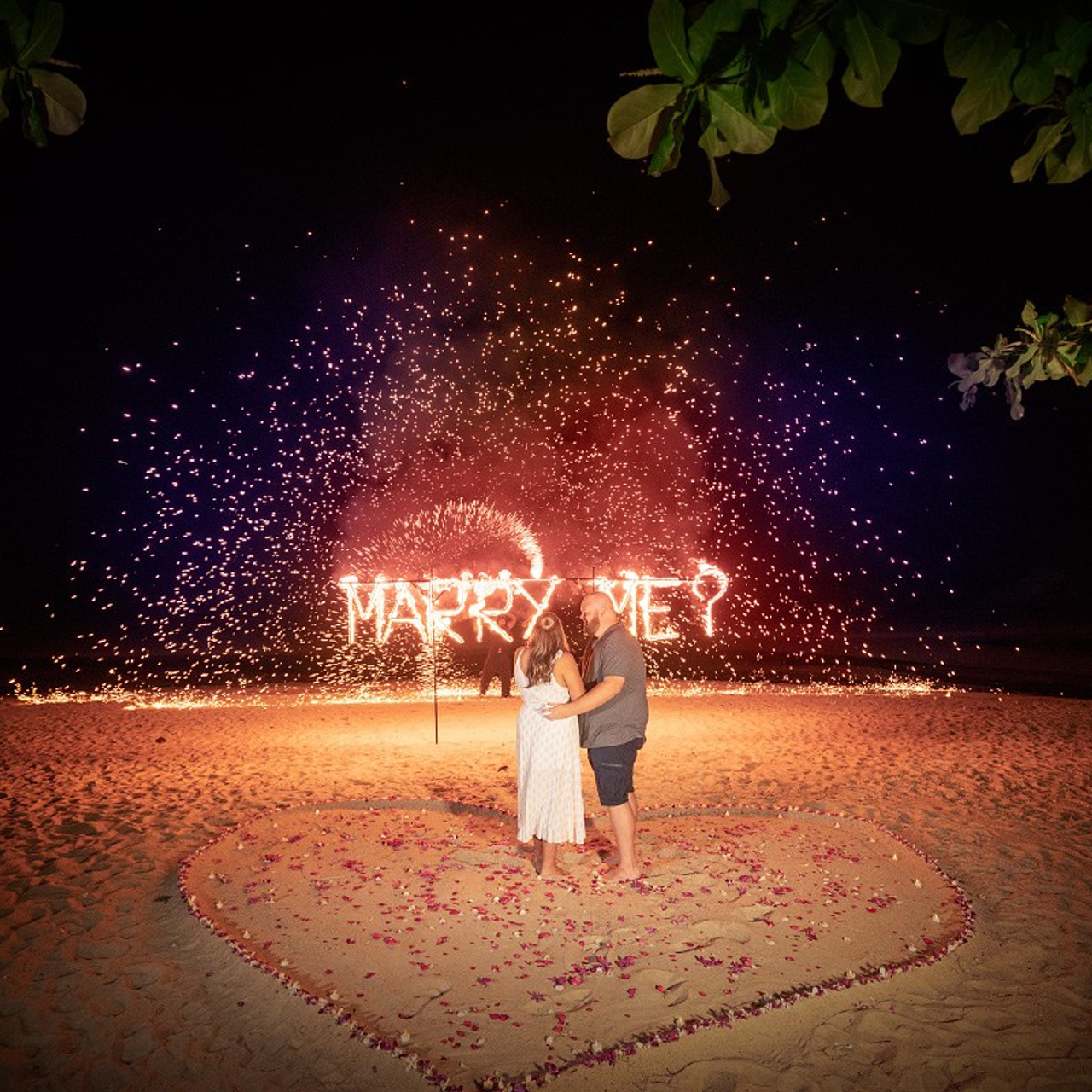 Photo. Romantic proposal on Koh Samui, Thailand