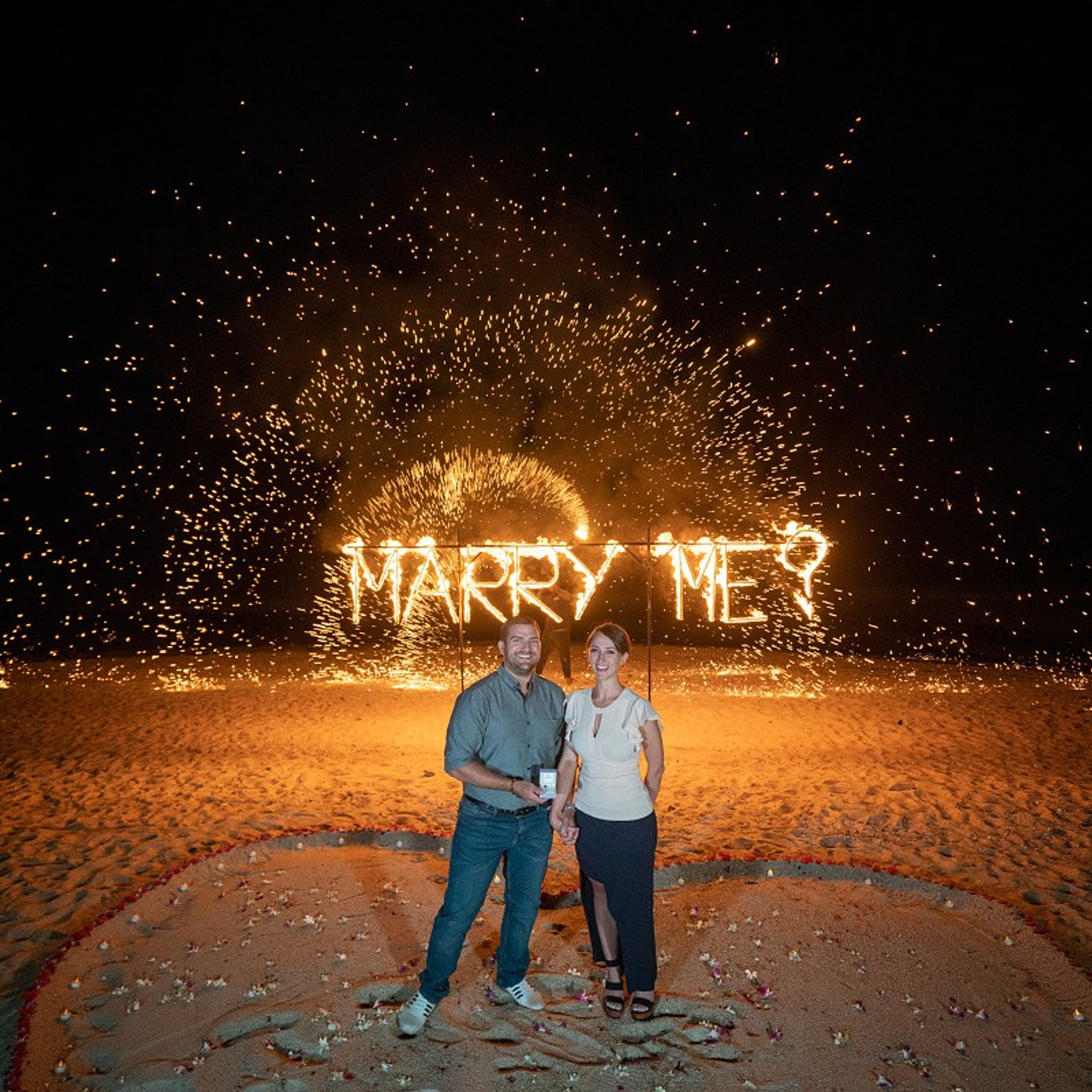 Photo. Romantic proposal on Koh Samui, Thailand