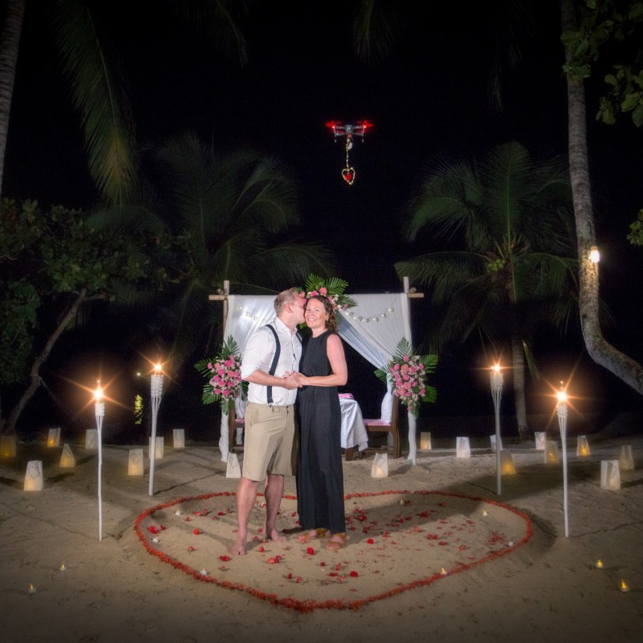 Photo. Romantic proposal on Koh Samui, Thailand