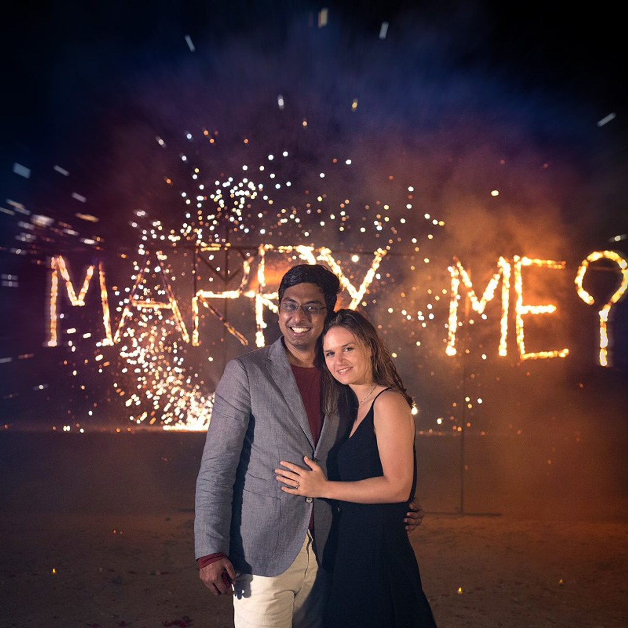 Photo. Romantic proposal on Koh Samui, Thailand