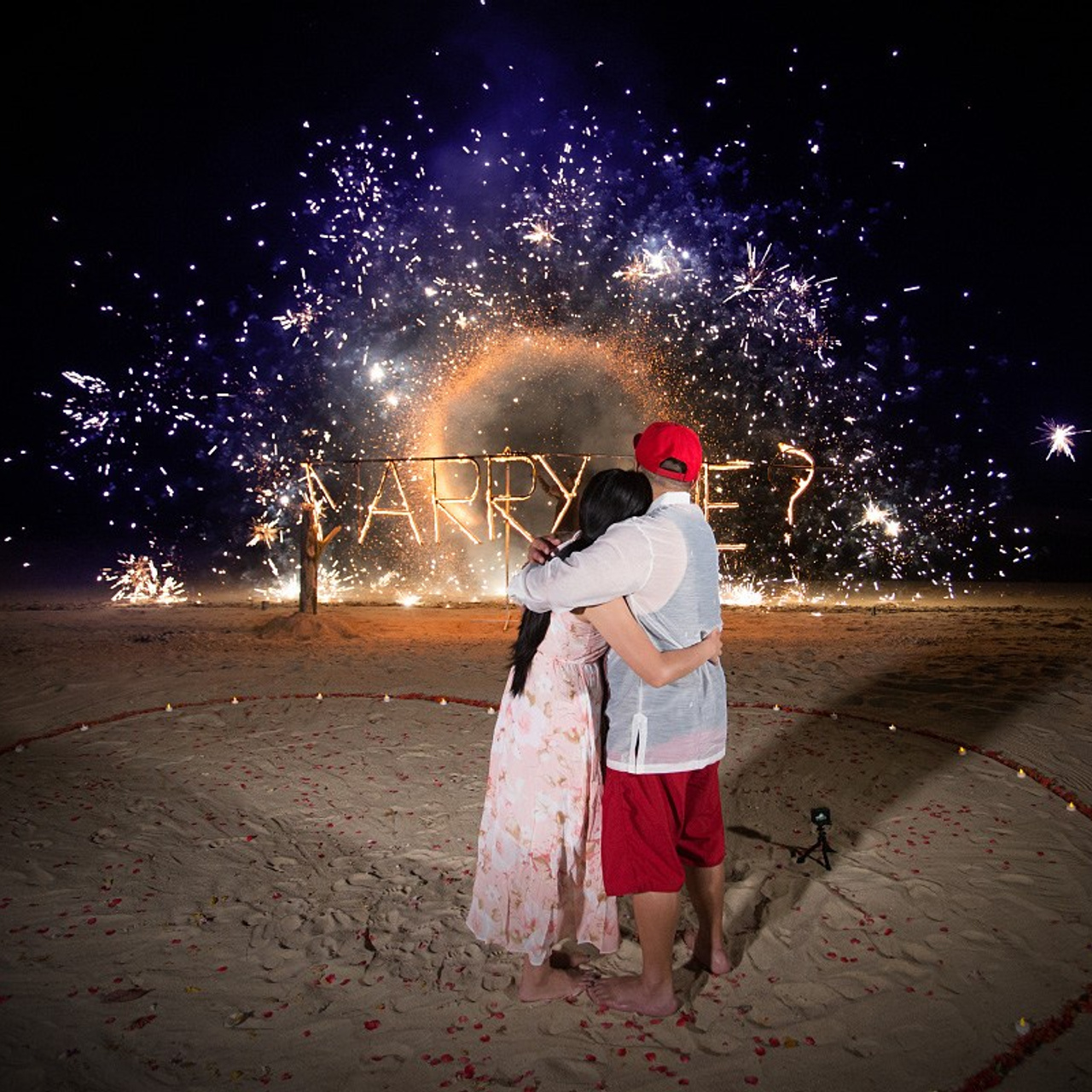 Photo. Romantic proposal on Koh Samui, Thailand