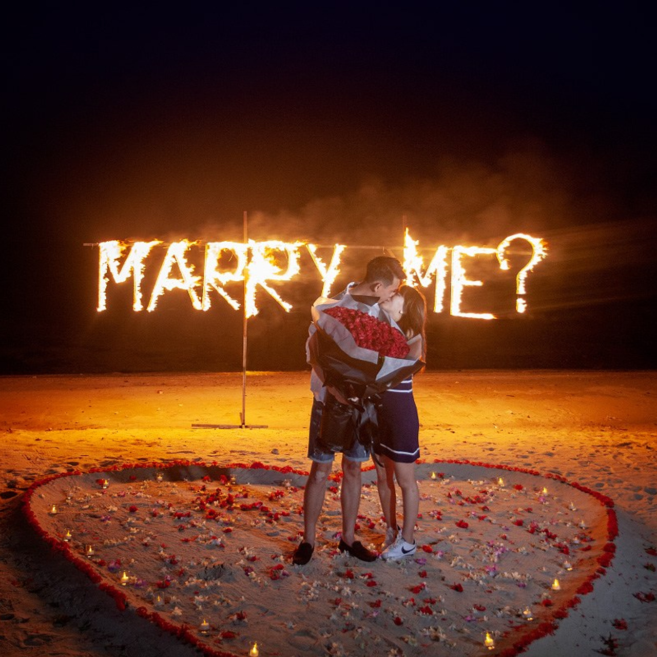 Photo. Romantic proposal on Koh Samui, Thailand