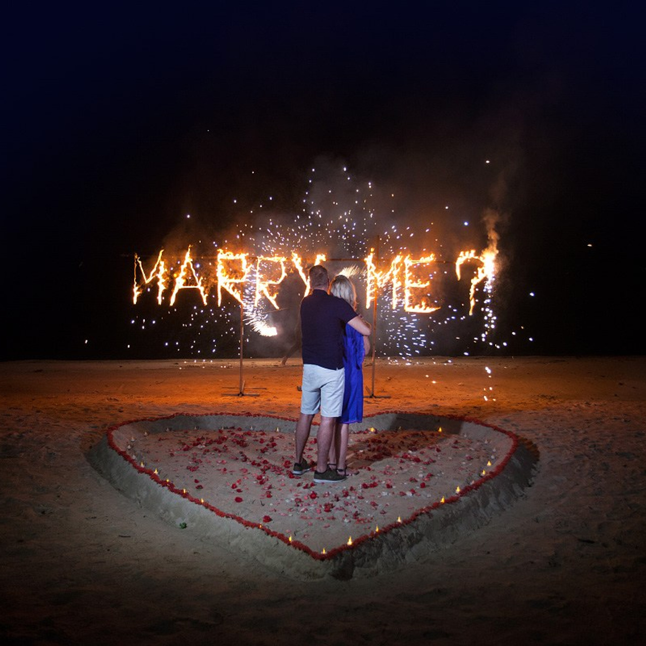 Photo. Romantic proposal on Koh Samui, Thailand