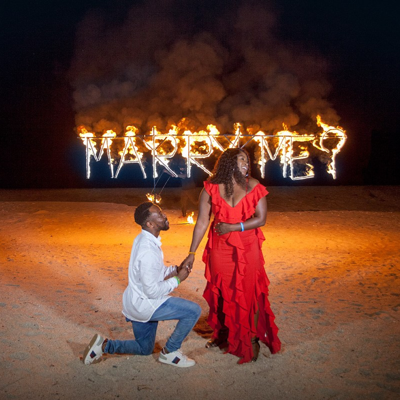 Photo. Romantic proposal on Koh Samui, Thailand