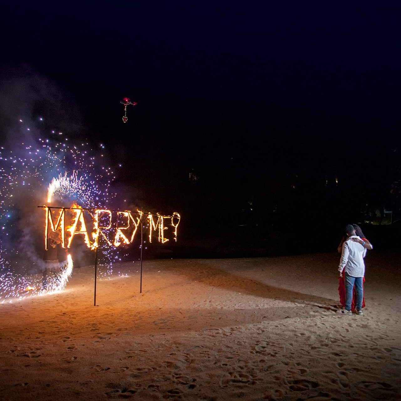 Photo. Romantic proposal on Koh Samui, Thailand