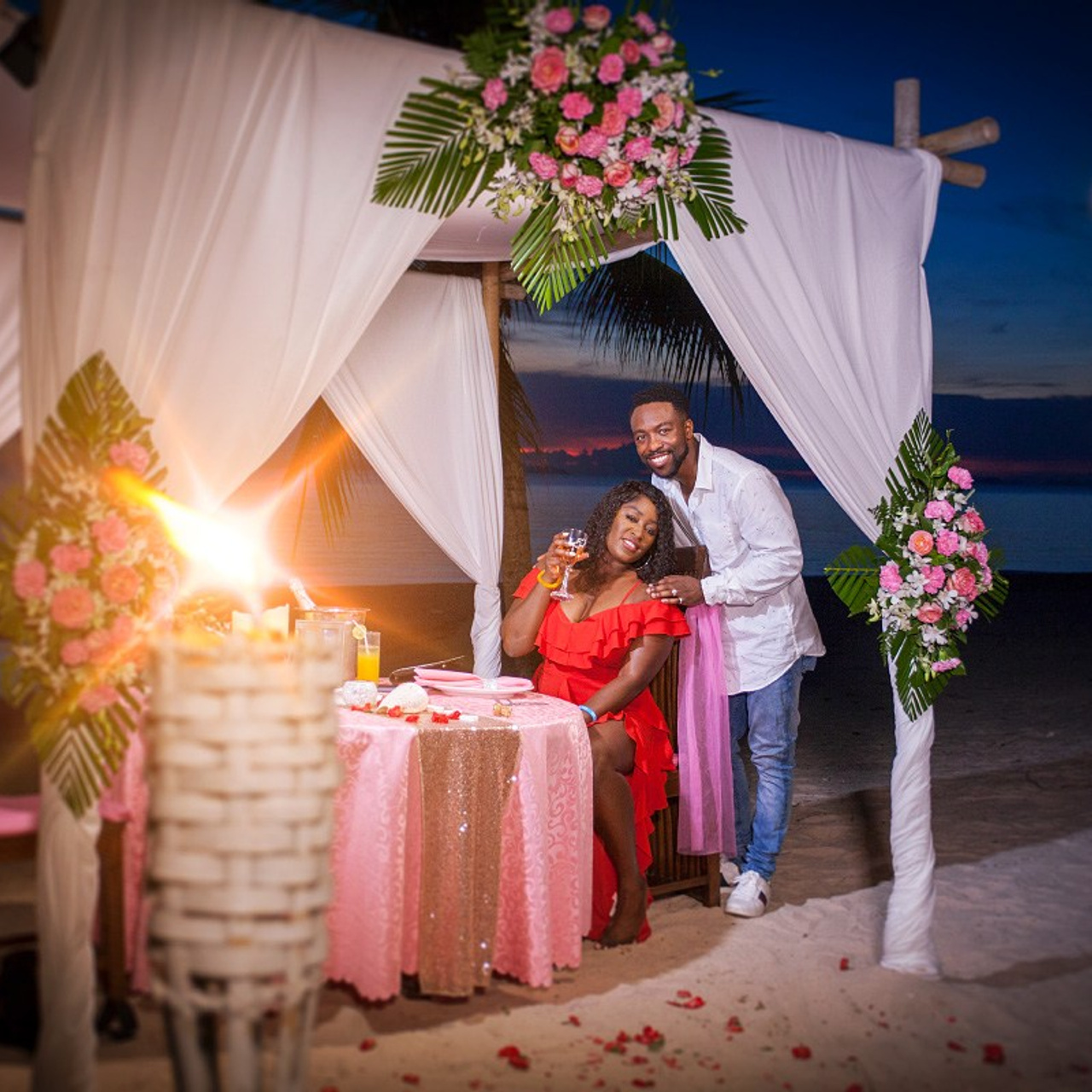 Photo. Romantic proposal on Koh Samui, Thailand