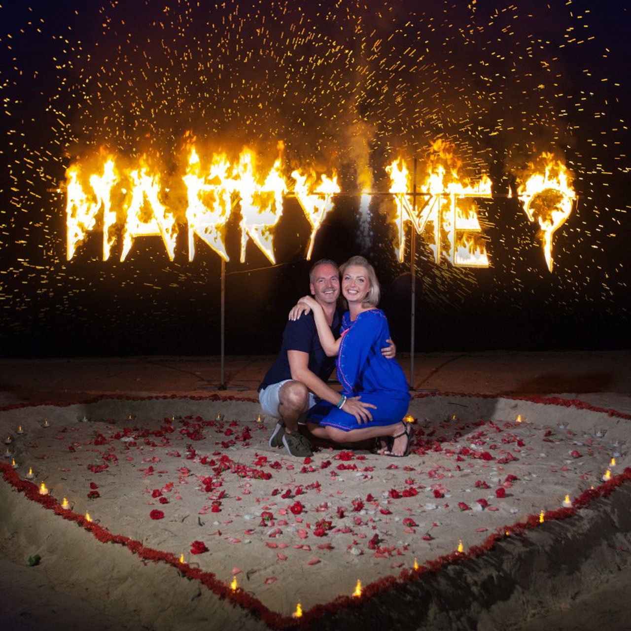 Photo. Romantic proposal on Koh Samui, Thailand