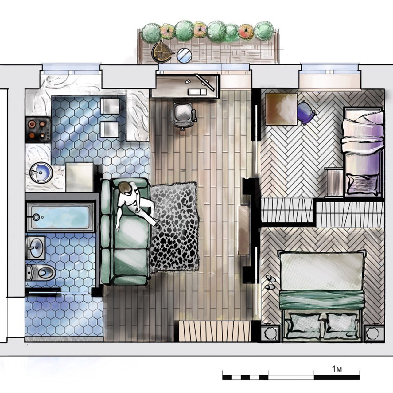 Collagen und Skizzen