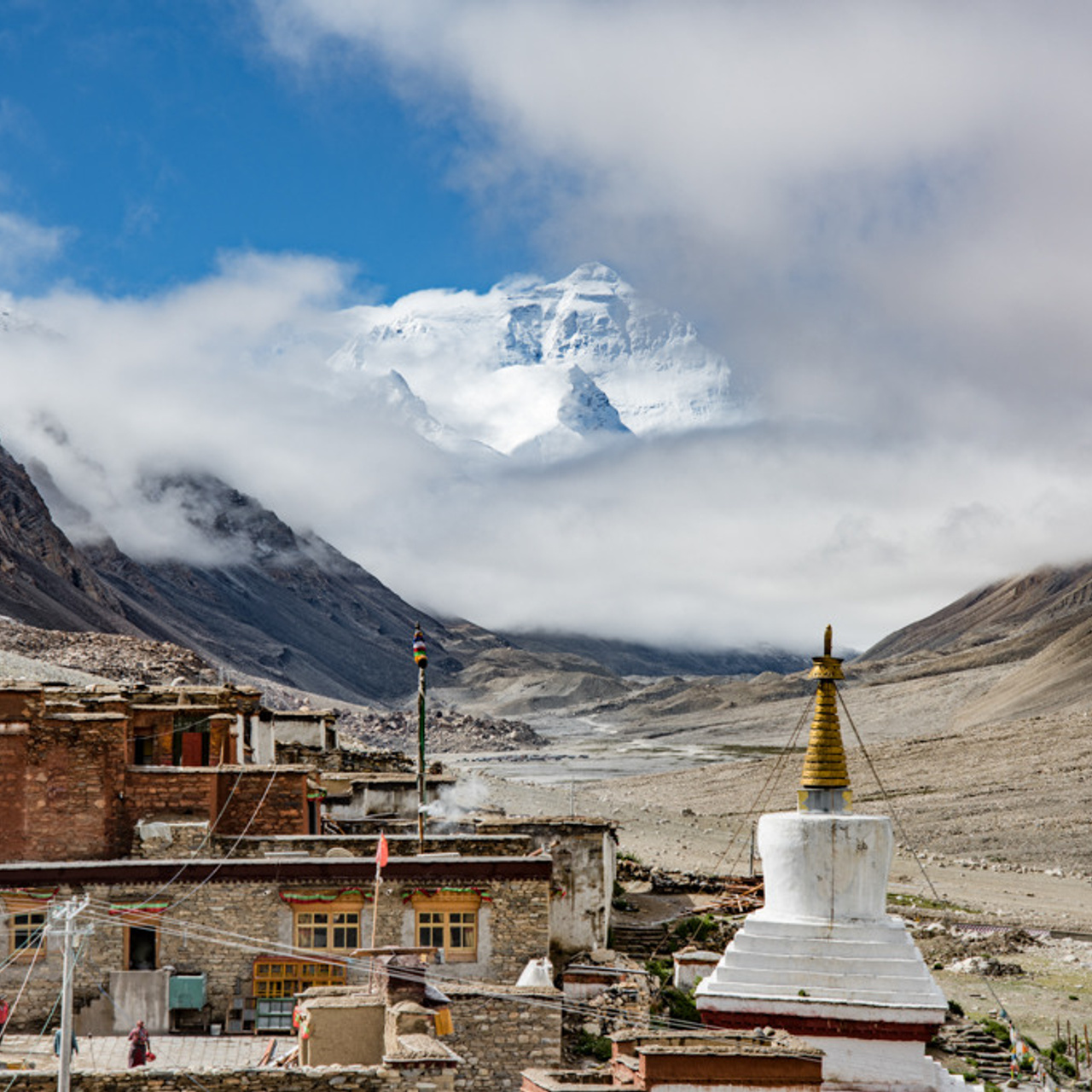 Himalayas and monasteries, Tibet
