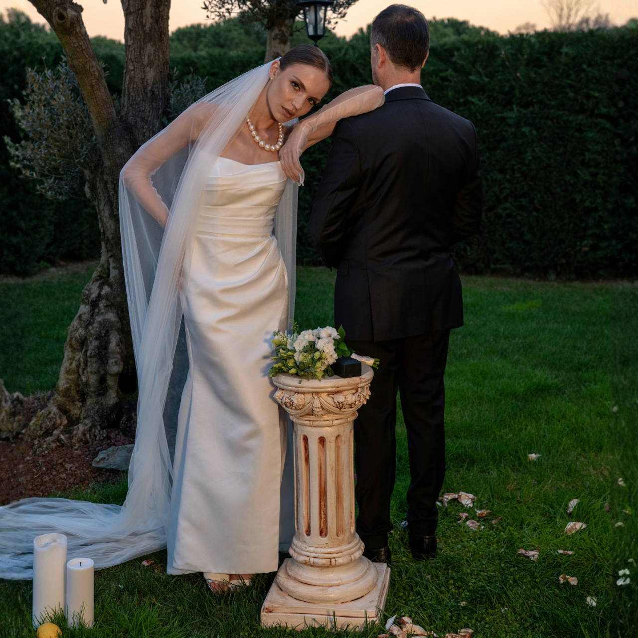 Elegance Among Olive Trees