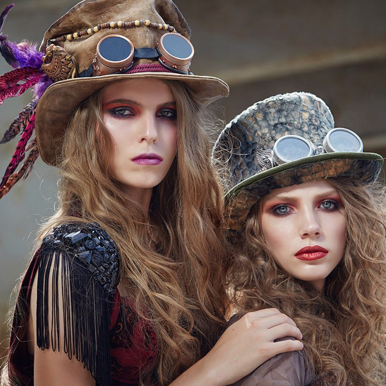 Séance photo éclatante dans le&nbsp;style « Steampunk