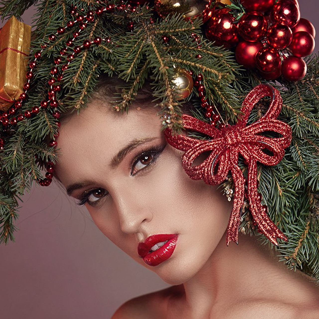 Séance photo de Noël en studio