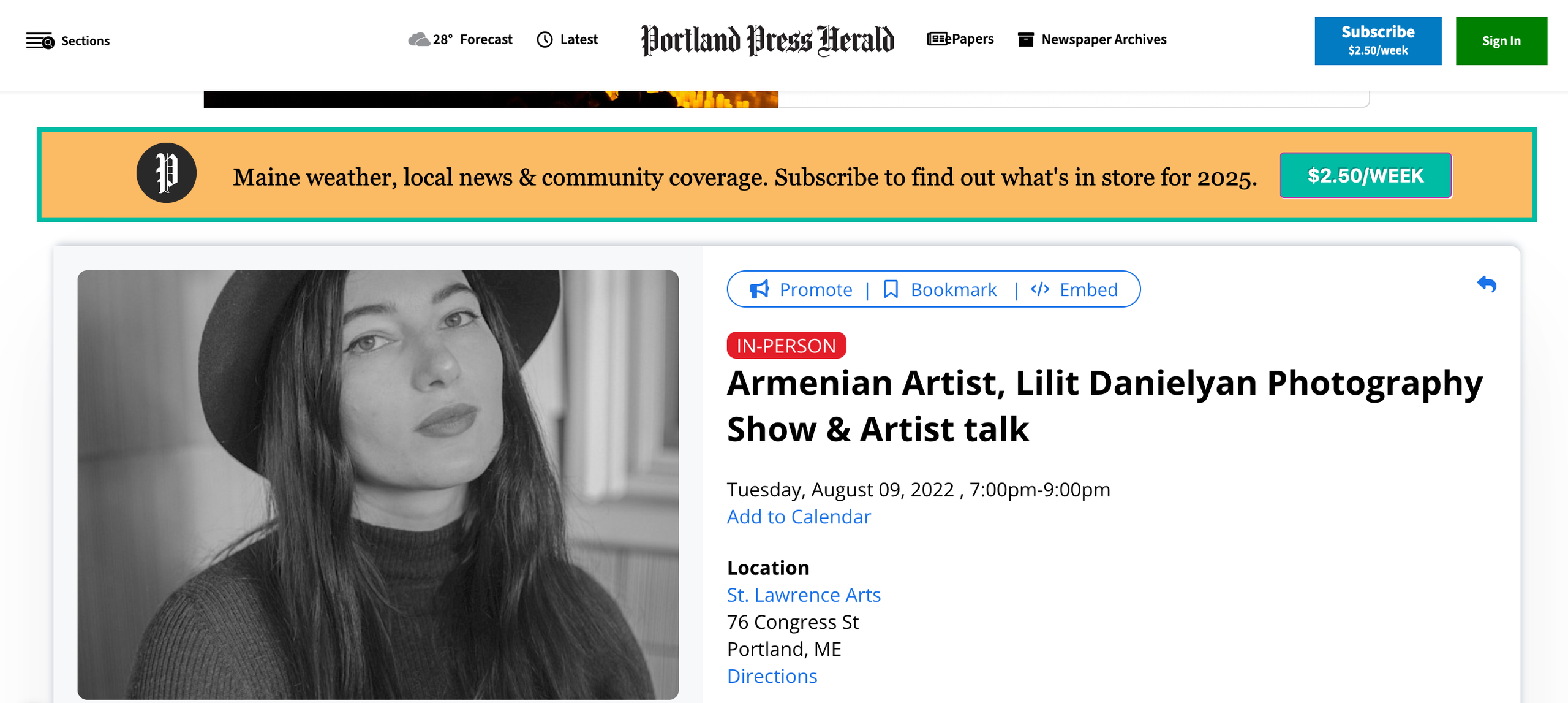 Tearsheets and news. Lilit Danielyan — Photographer, Filmmaker, and Educator in Lisbon, Portugal