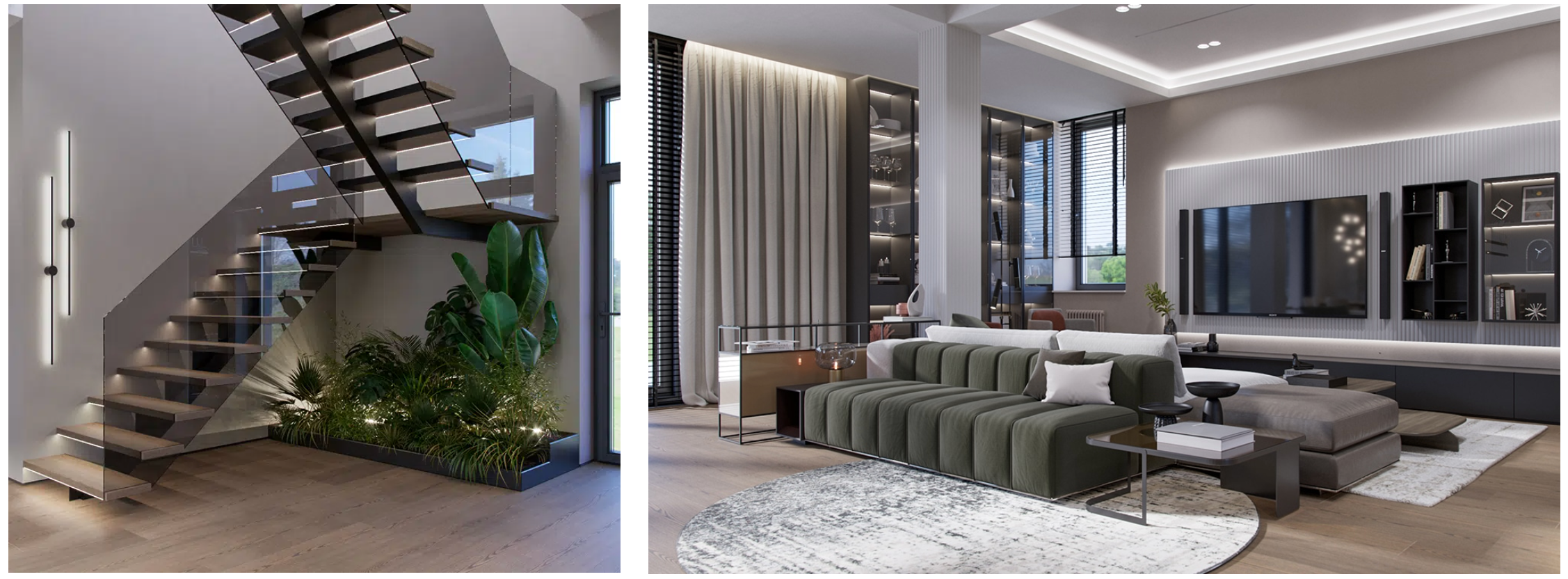A WEEKEND HOME FOR THE FAMILY. Interior Design & 3D Rendering | Alena Bulataya Design Buro