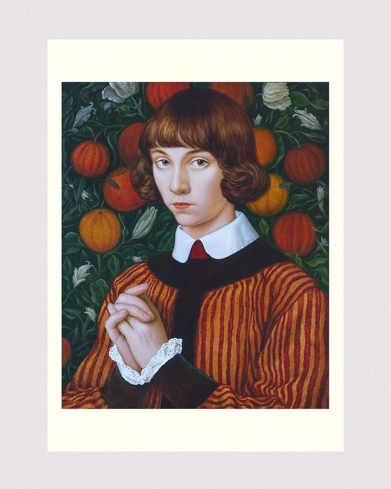 Portrait with small pumpkins. ELEN BEZHEN
