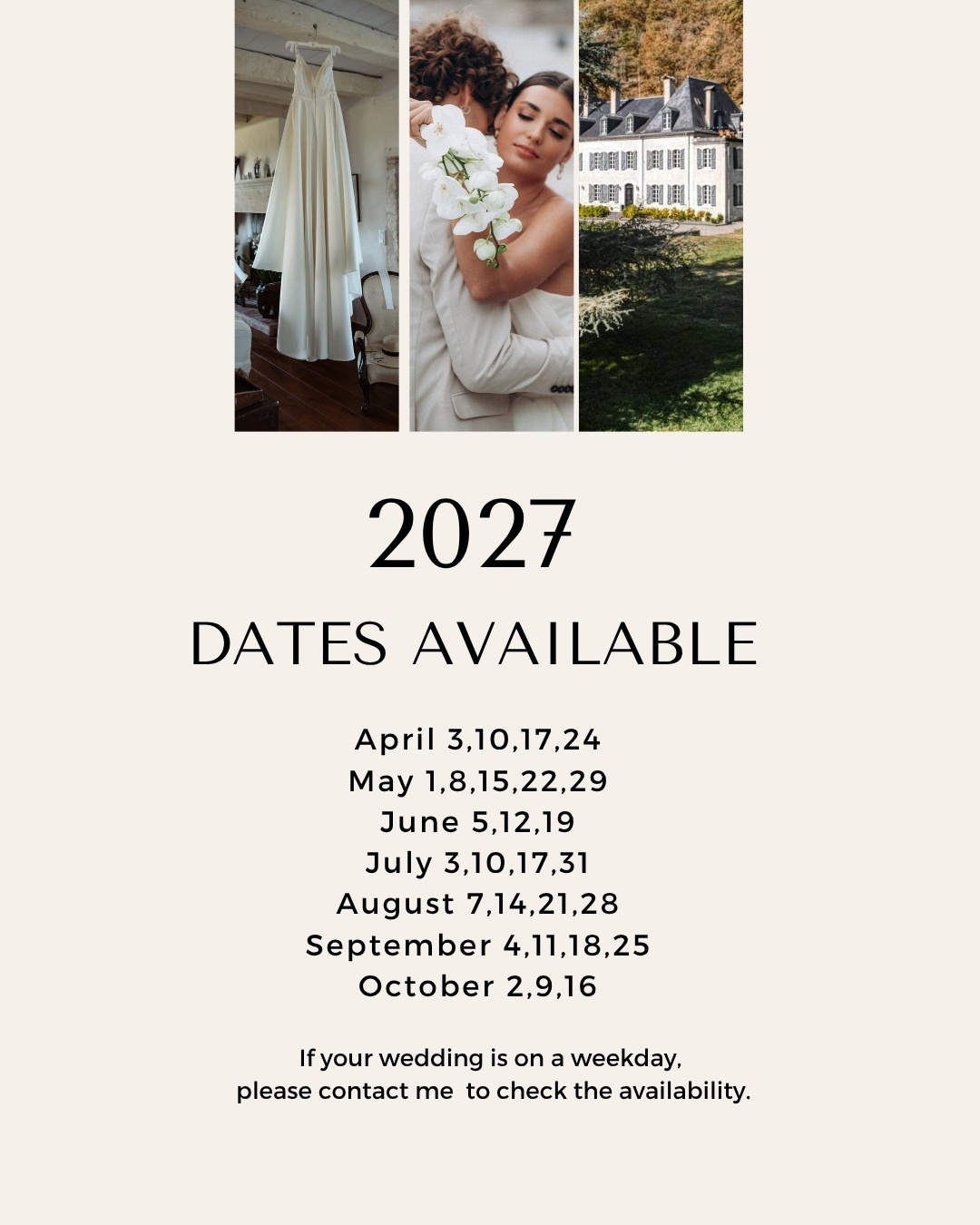 Wedding dates availability. Евгения Смирнова — Ваш фотограф в Тулузе и на юго-западе Франции