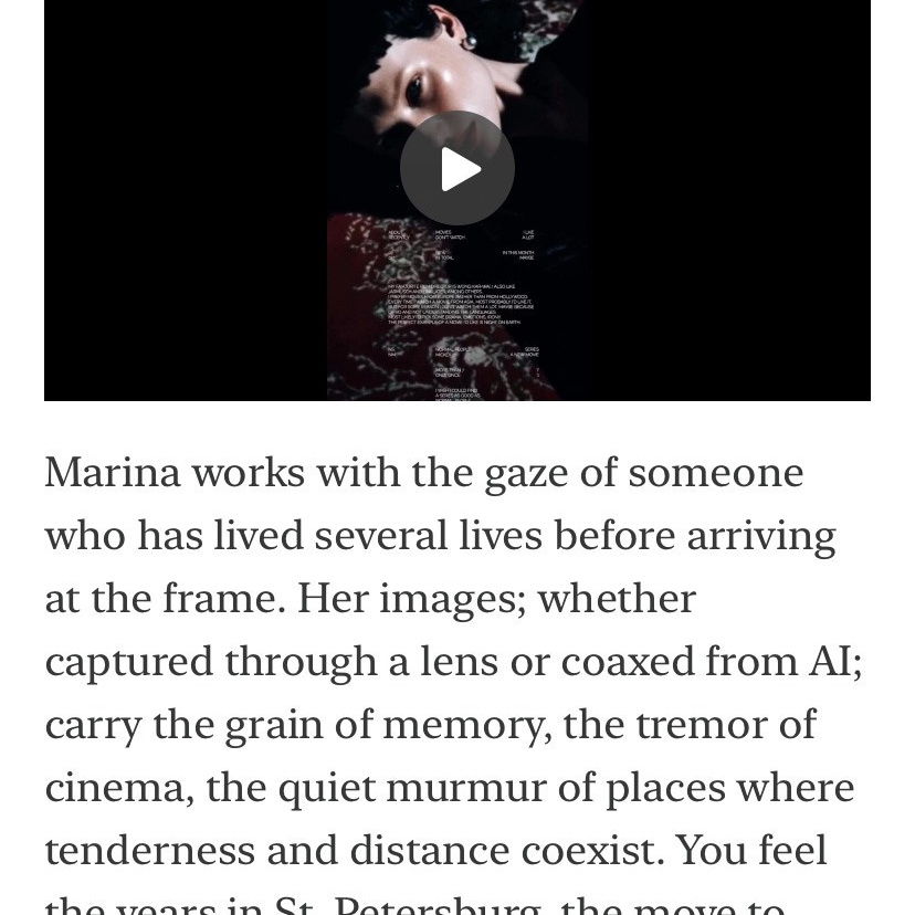 AI Photography & AI-Generated Videos — Marina Kálcheva. Marina Kálcheva — Photographer & Visual Artist in Barcelona