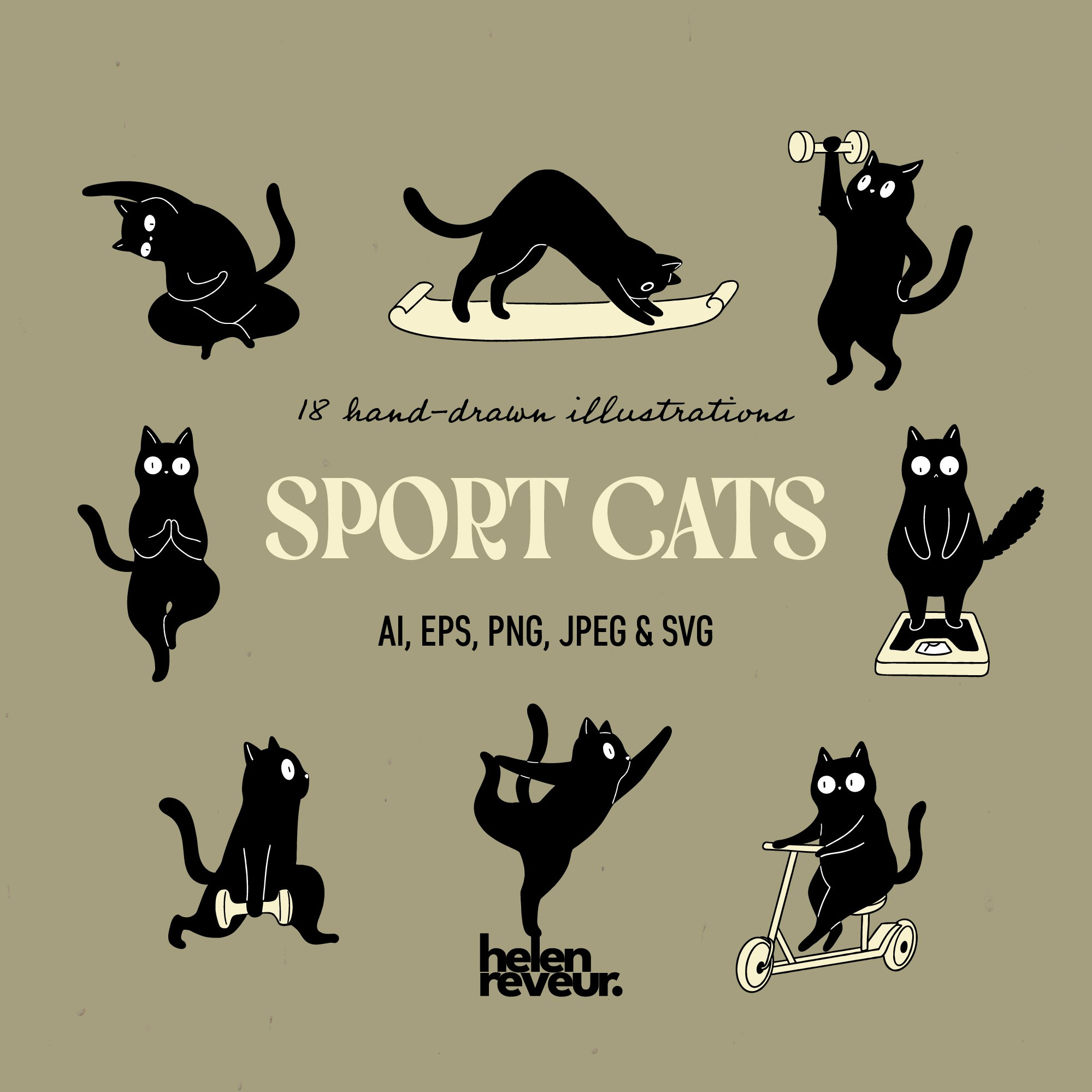 Clipart & Illustration Sets for Stickers, Packaging and Design | Helen Reveur. Helen Reveur | Illustrator & Brand Designer | Ready-Made & Custom Illustrations