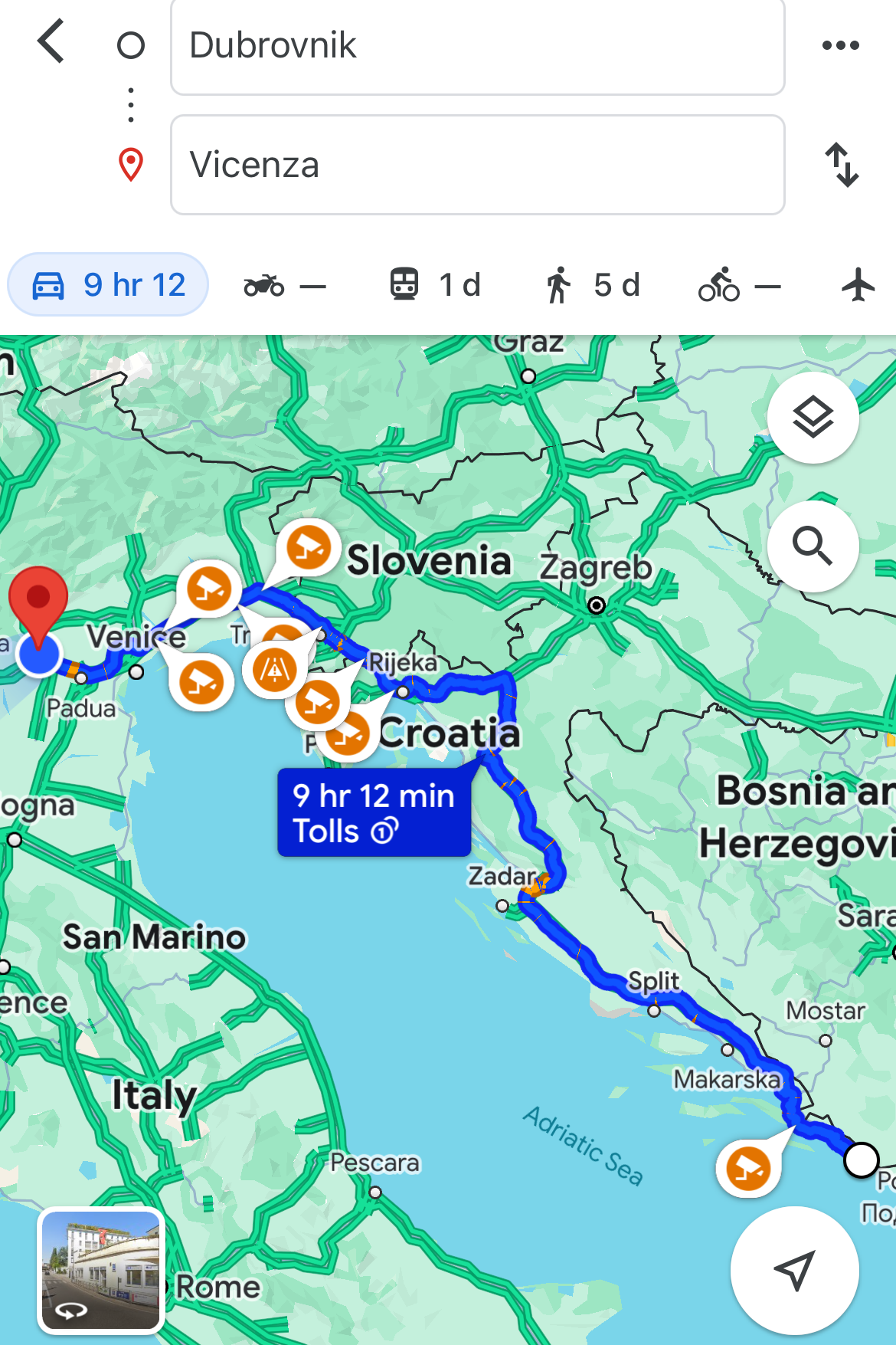 We rijden van Montenegro naar Portugal