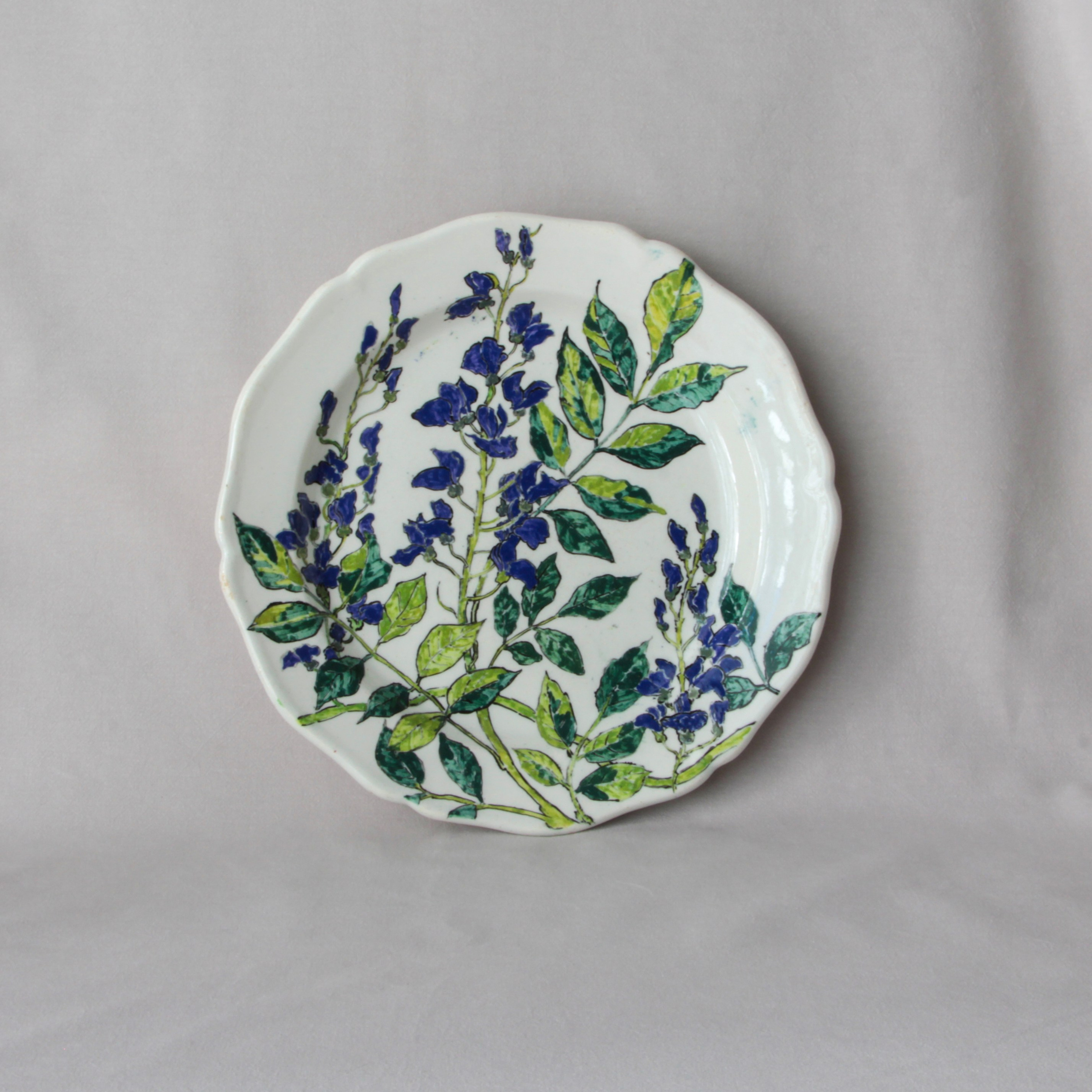 Antique plate with Hand-painted early 20th century France