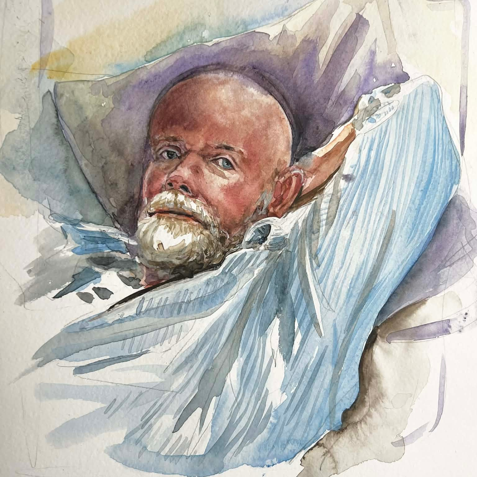 Porträtt i akvarell. Eugenia Arinstein — konstnär som skapar handgjord måleri och illustration med känsla, färg och närvaro. Verksam i Nynäshamn