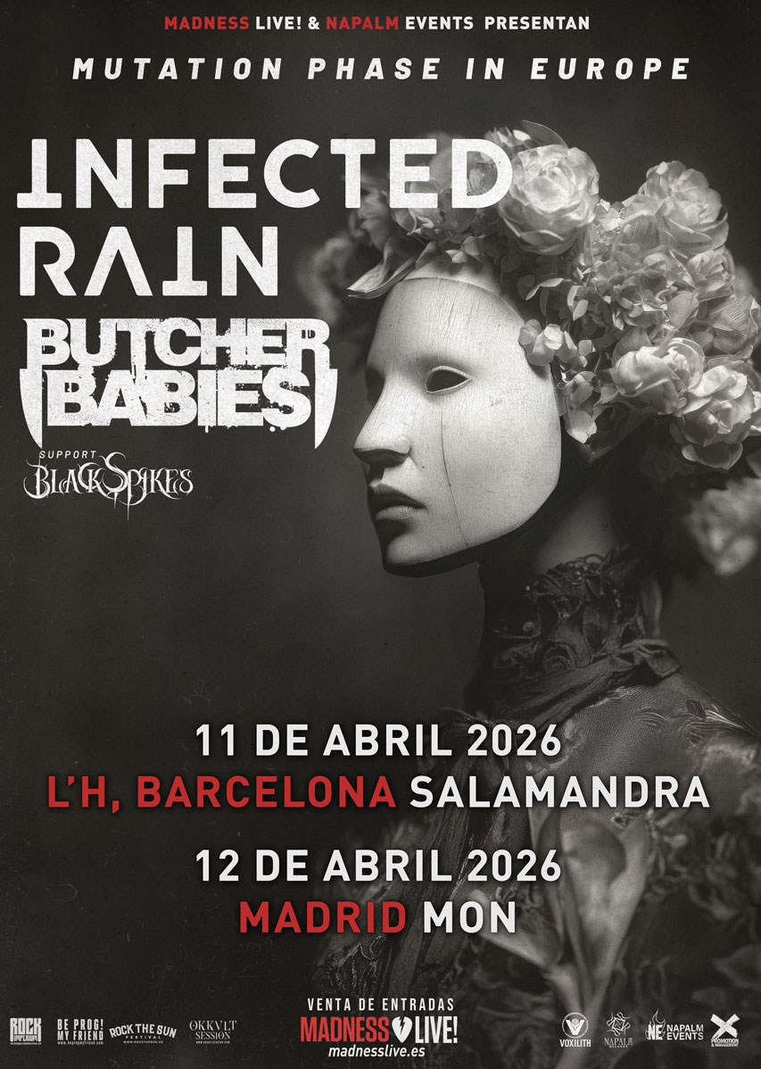 Infected Rain y Butcher Babies en España 2026 — gira The Mutation Phase | FOTKAI