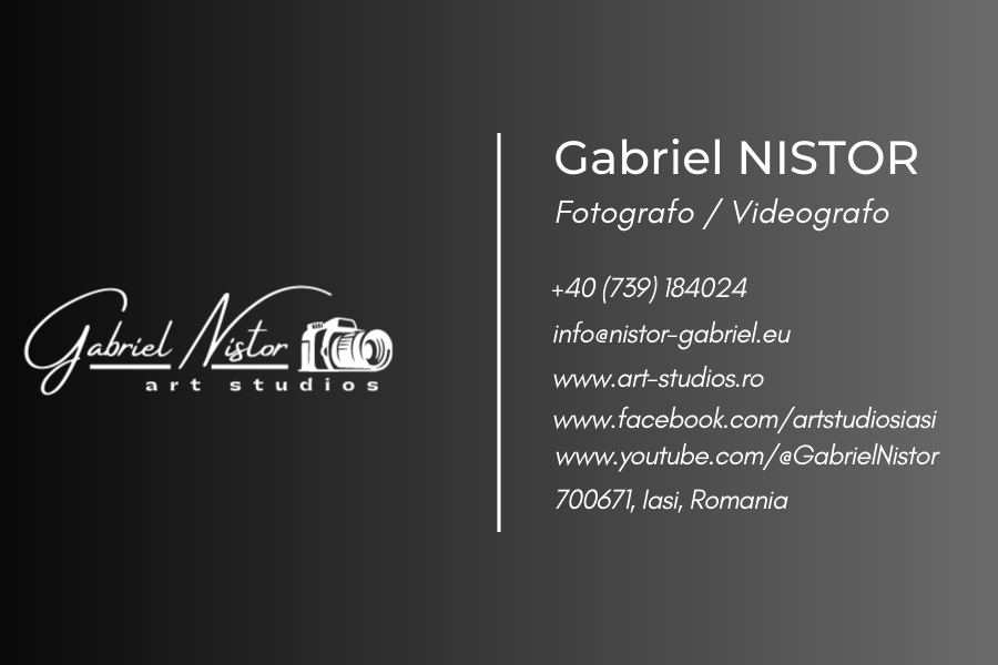 Contact. Gabriel Nistor Art-Studios - Fotograf / Videograf Iasi